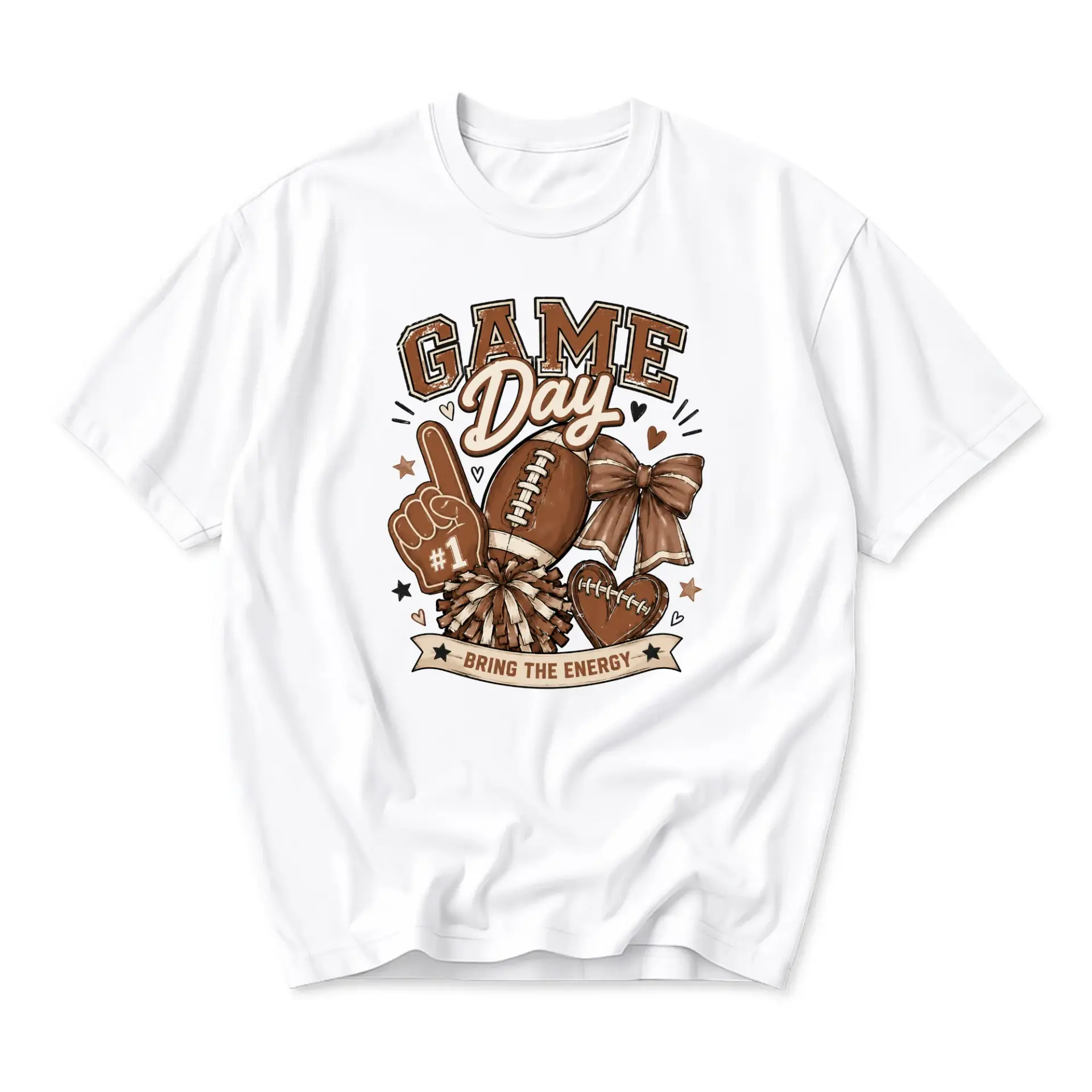 Graphic Tee Game Day Football Themed Unisex Shirt Sports Fan Apparel for Casual Wear and Athletic Event Enthusiasts