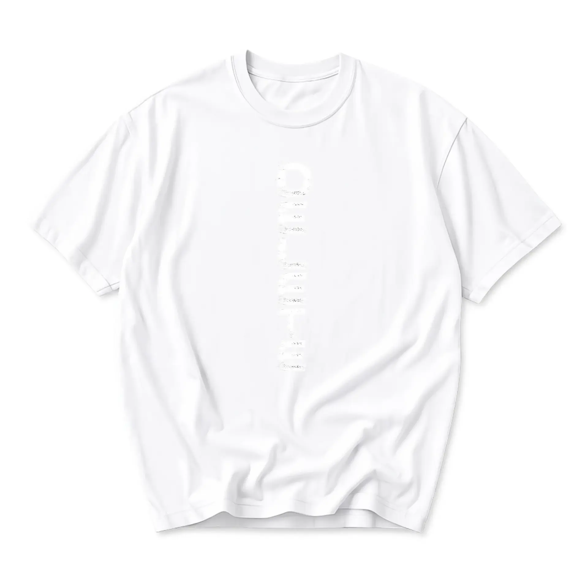 T-shirt Graphic Tee Featuring Distressed Vertical Typography Design for Casual Everyday Style and Self Expression