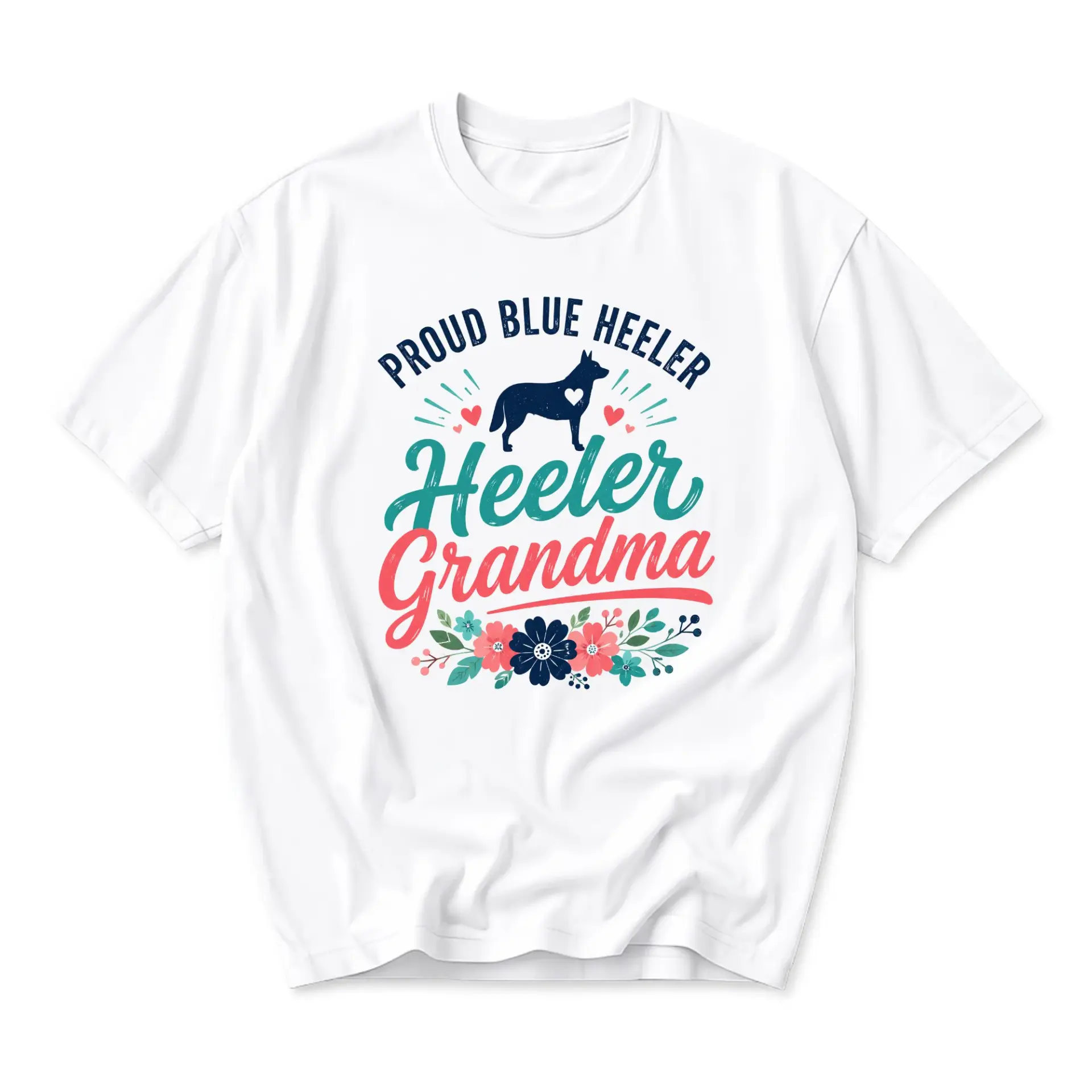 Graphic Tee Proud Blue Heeler Grandma T-Shirt Unisex Casual Crew Neck
