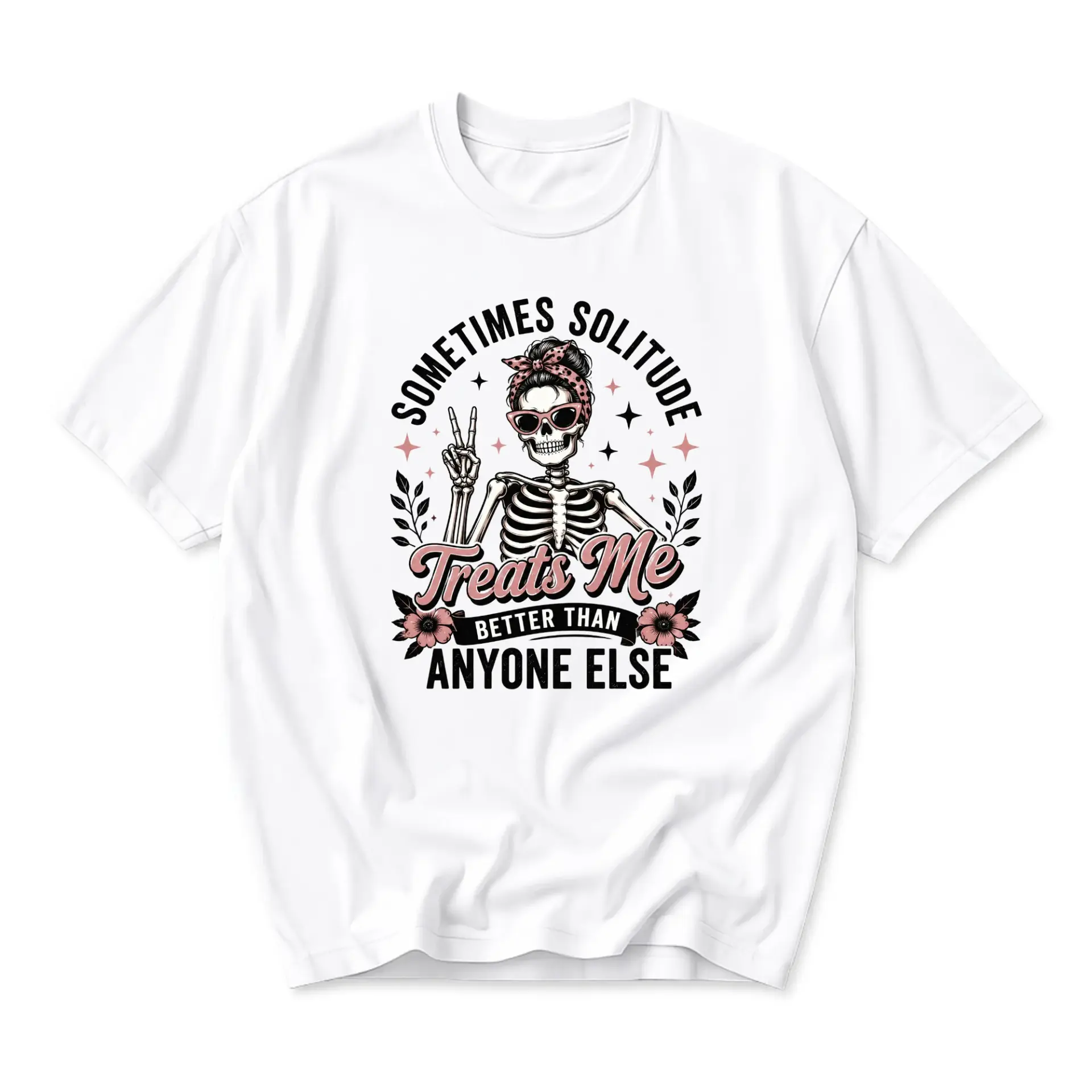 Graphic Tee Unisex Crew Neck Short Sleeve Shirt Featuring Sometimes