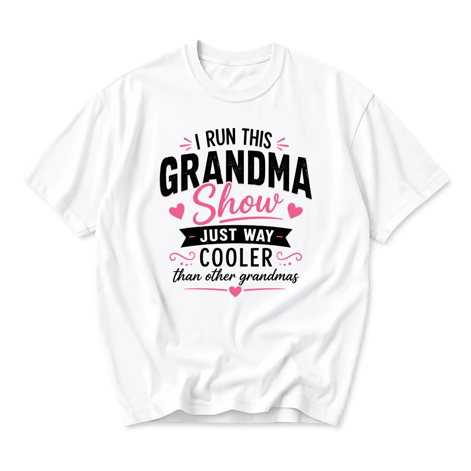 Funny Shirt This Grandma Show Graphic Tee Casual Cotton Crew Neck Short Sleeve Top for Women and Family Members