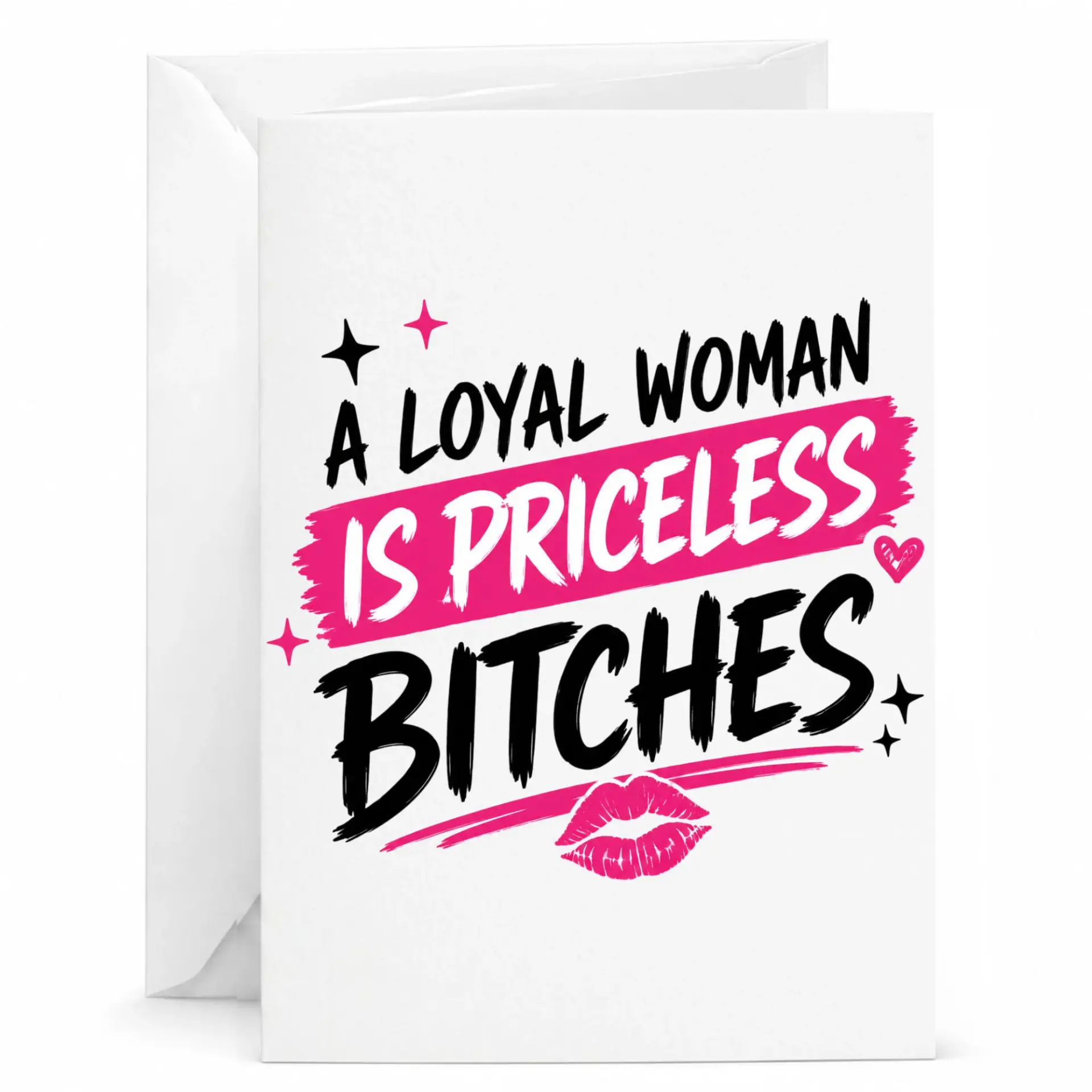 Funny Greeting Card for Best Friend with Bold Typography Design Appreciation Her 5x7