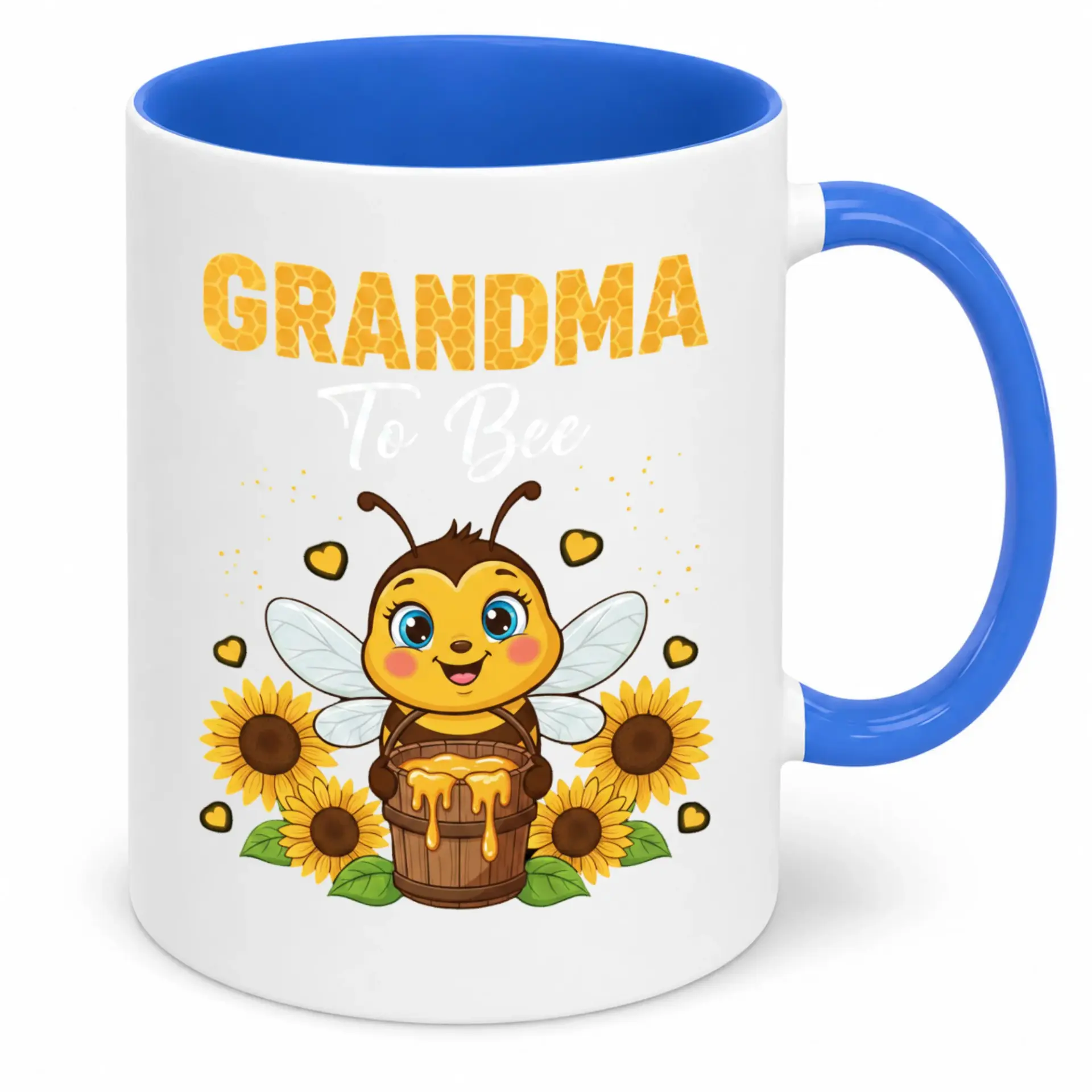 Funny Grandma to Bee Ceramic Coffee Mug Cute & Design Unique New Announcement Gift for Women