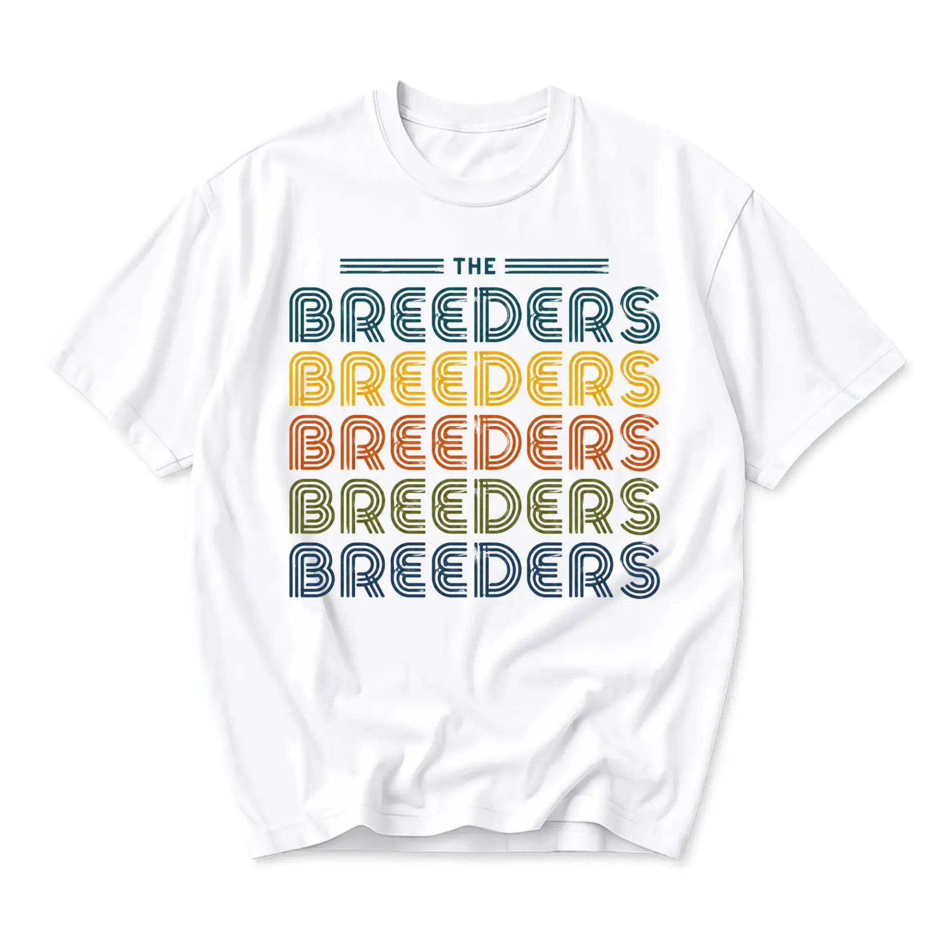 Funny Shirt the Breeders Retro Style Graphic Tee Unisex Casual Crew Neck Comfortable Cotton Blend Everyday Top
