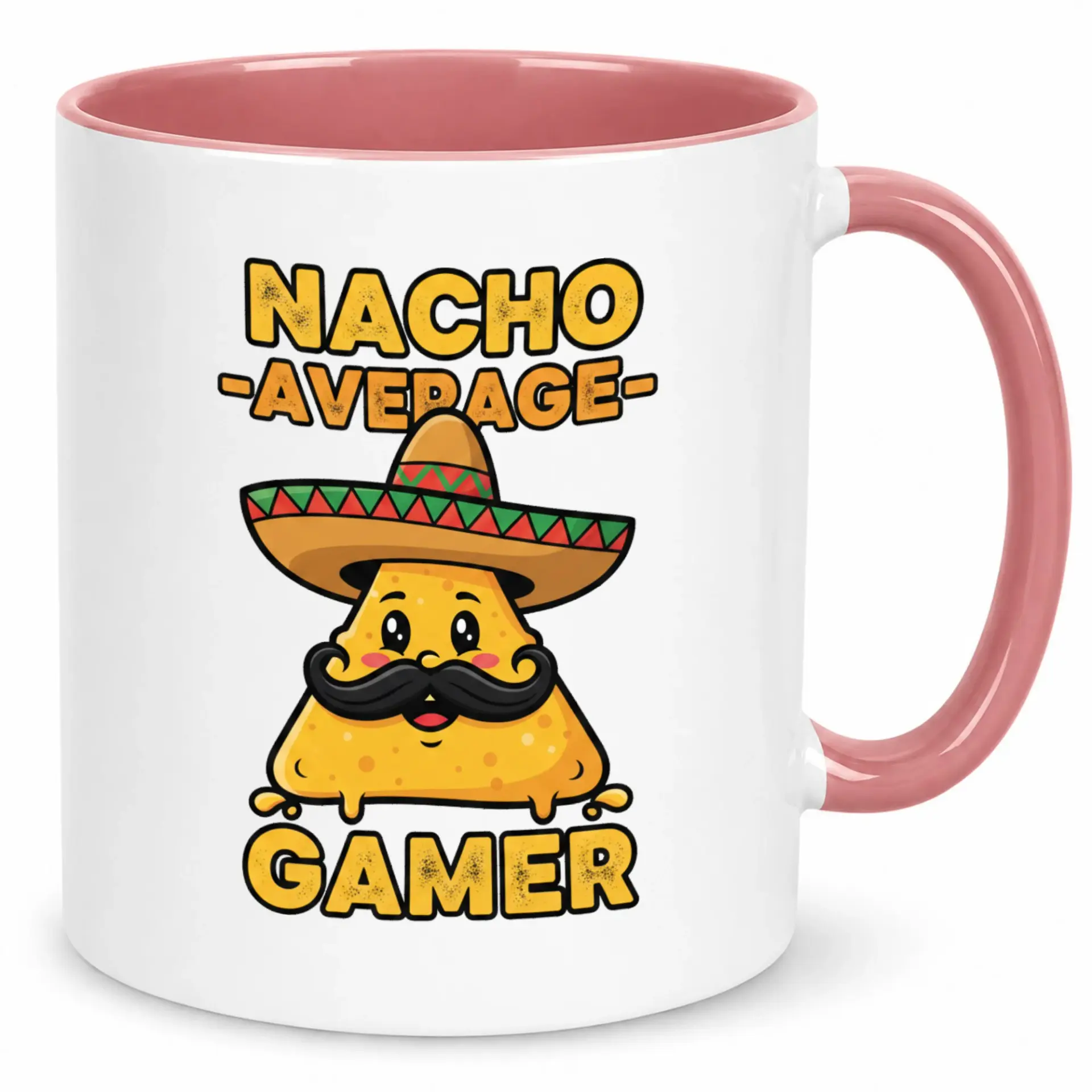 Funny Gamer Coffee Mug Nacho Average Pun Design Ceramic Drinkware Novelty Beverage Cup for Enthusiasts and Friends