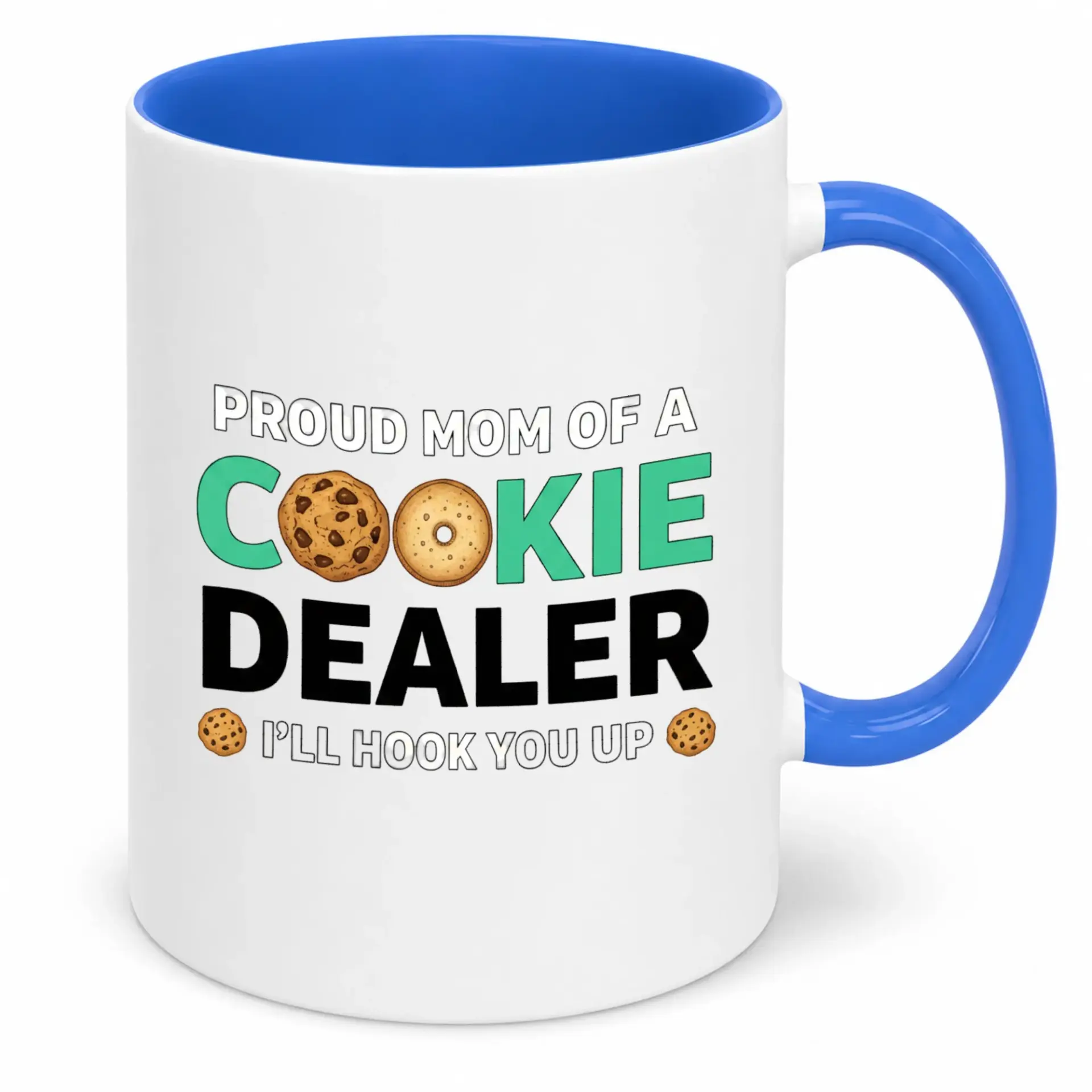 Funny Coffee Mug for Proud Cookie Dealer Moms Ceramic Beverage Cup with Unique Graphics Mom of a Seller Gift Idea Office or Home Kitchen