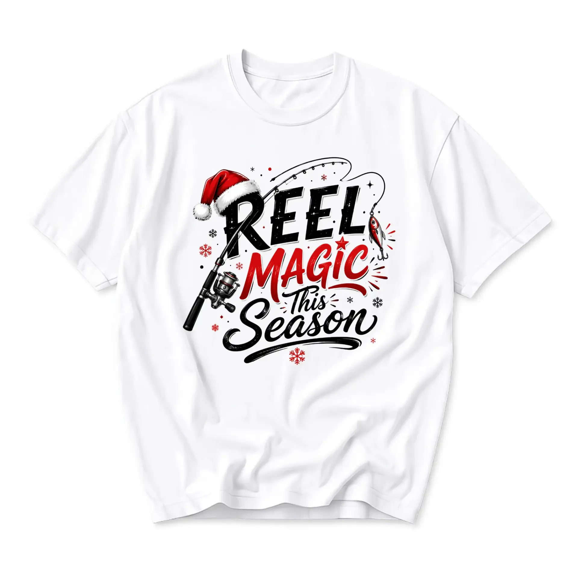 Graphic Tee Reel Magic This Season Unisex T-Shirt Funny Fishing Holiday Apparel for Casual Wear and Everyday Comfort