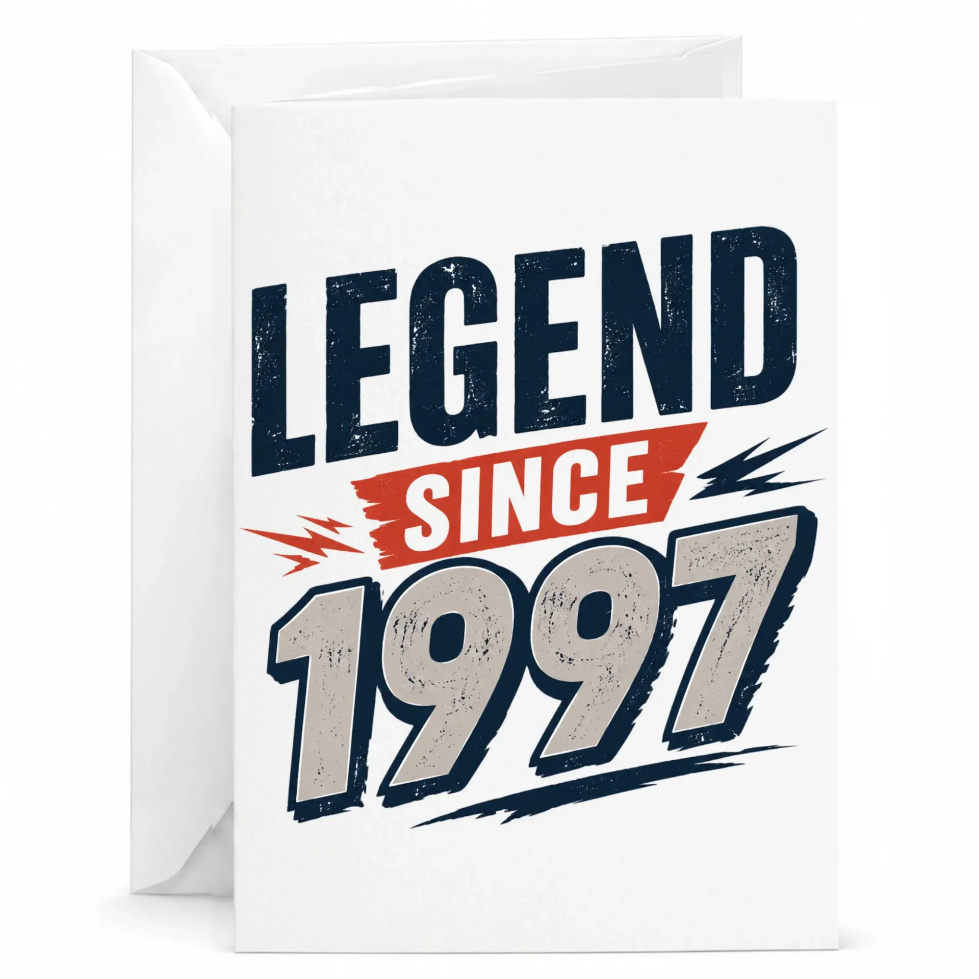 Birthday Card Legend Since 1997 Vintage Style Greeting Card for Milestone Birthdays Anniversary Celebration Stationery
