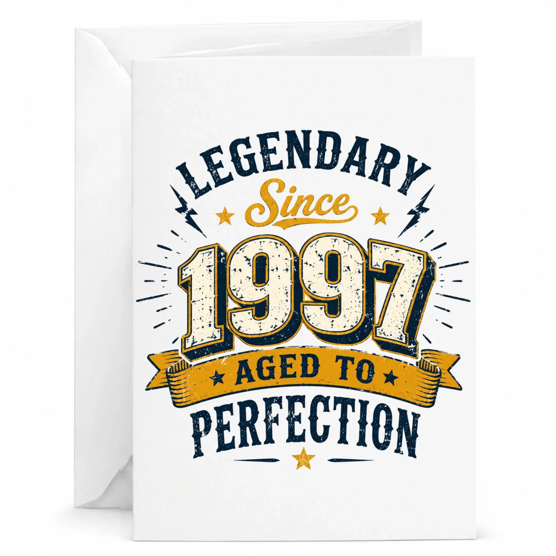 Birthday Card Legendary Since 1997 Aged to Perfection Funny Milestone Anniversary Greeting Card for Milestone Year