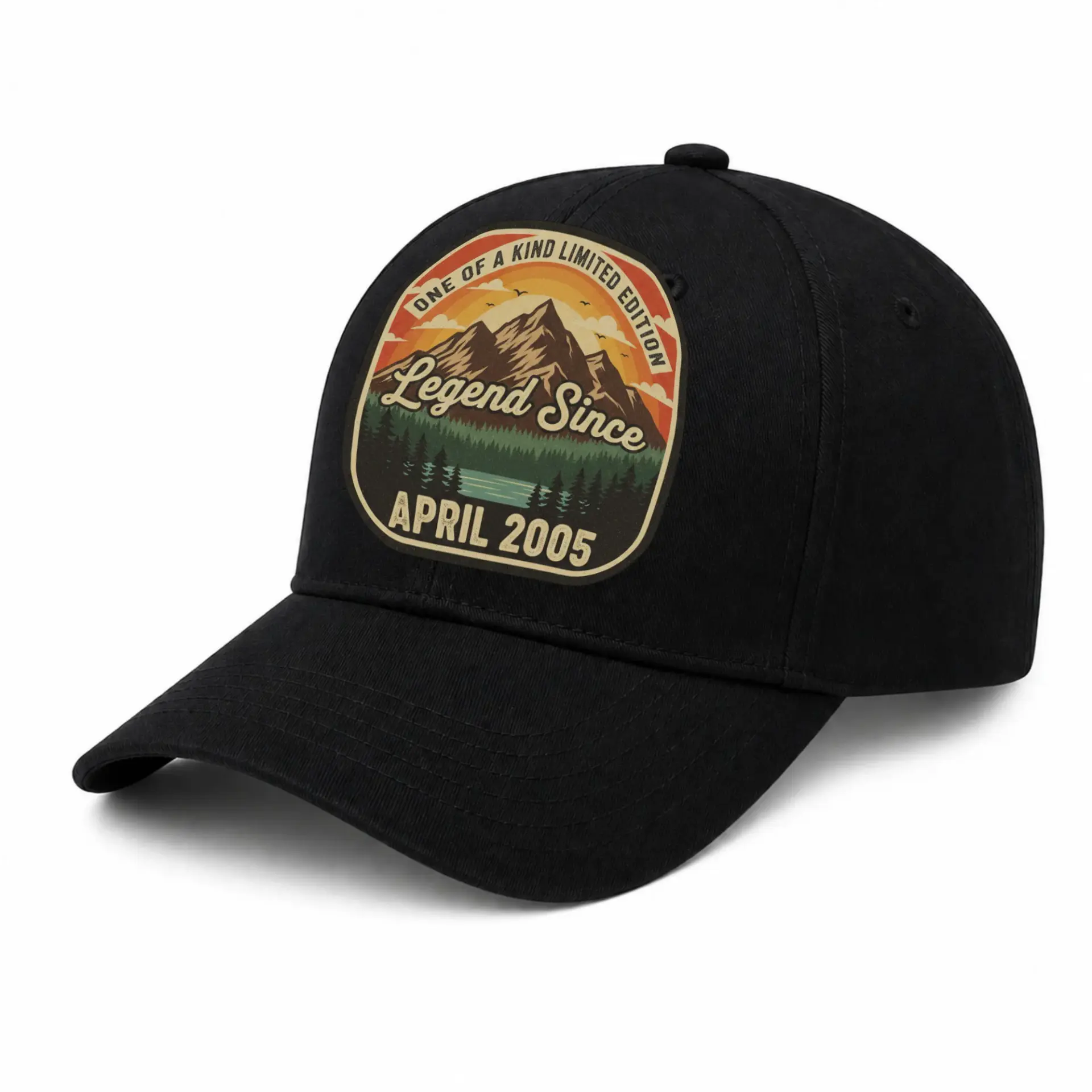 Baseball Cap Legend Since April 2005 Vintage Mountain Retro Sunset Hat