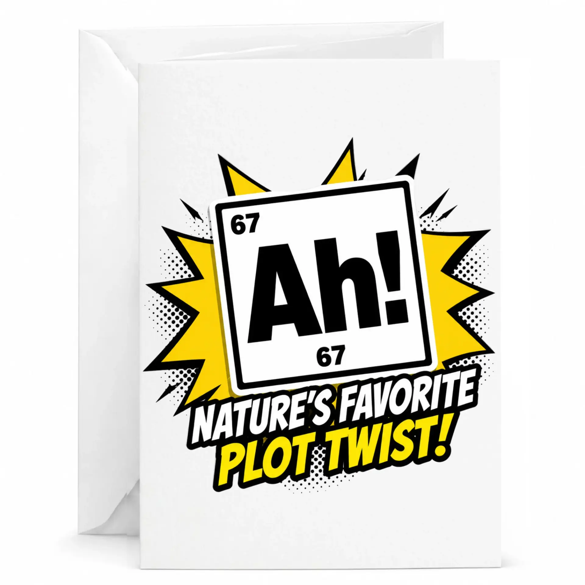 Funny Periodic Table Pun Greeting Card Nature Favorite Plot Chemistry Joke for Lovers 5x7 Inches
