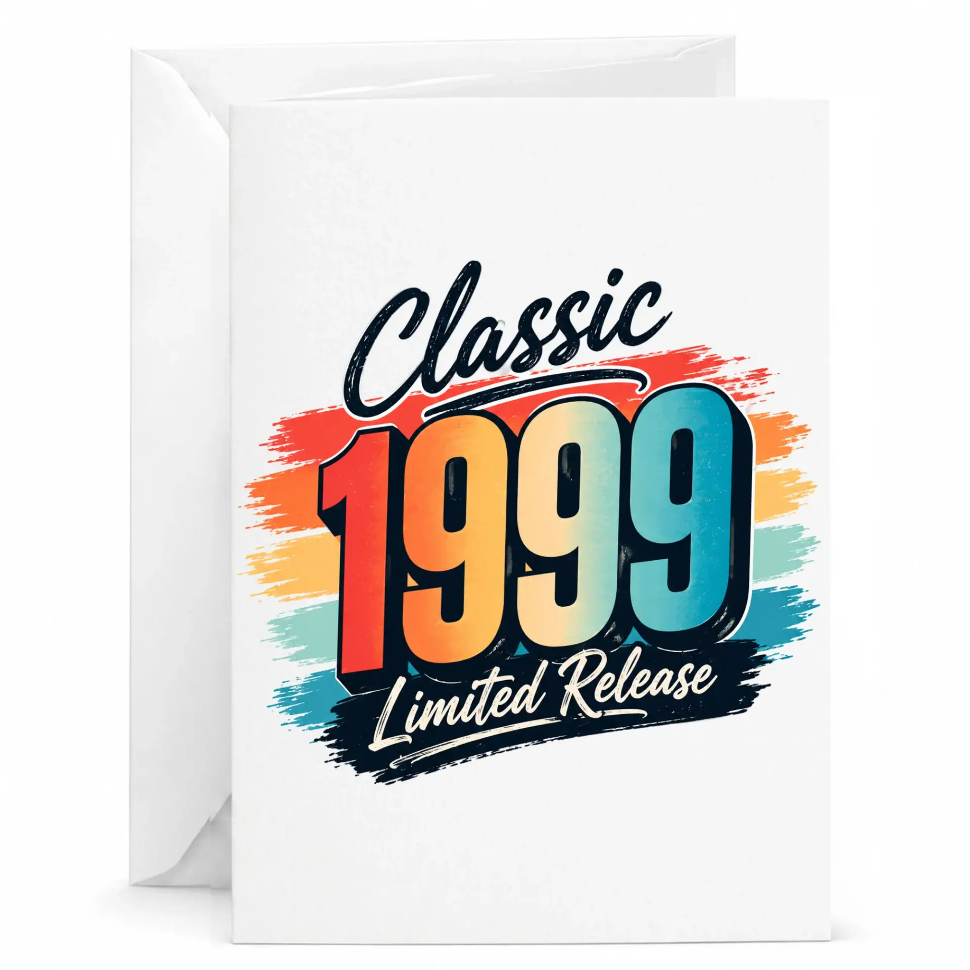 Birthday Card Classic 1999 Limited Release Vintage Retro Style Greeting Card for Birthday Milestone Celebration