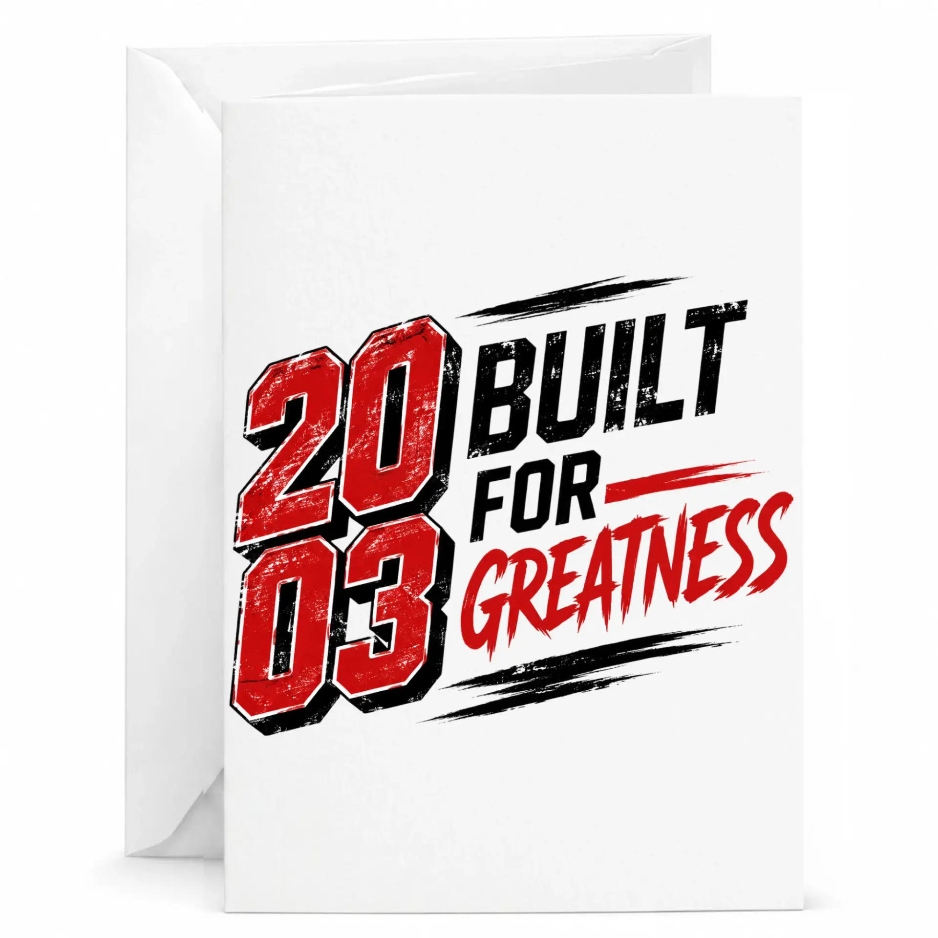 Birthday Card 2003 Built for Greatness Vintage Style Greeting Card for Milestone Year Anniversary Celebration Keepsake