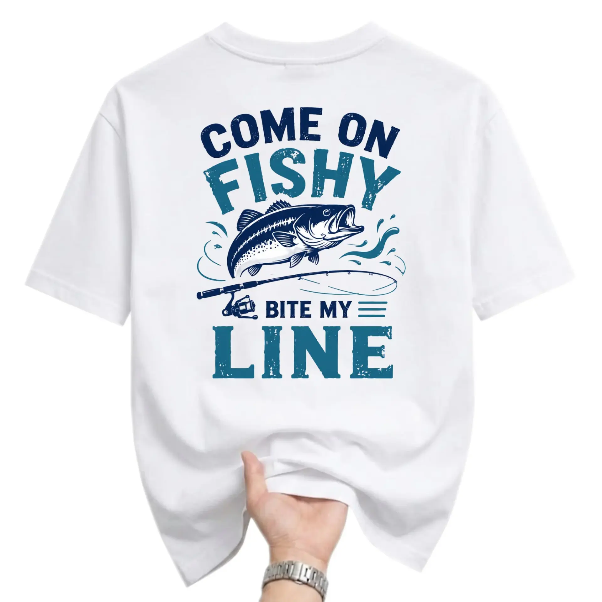 Graphic Tee Fishy Bite My Line Unisex Cotton Shirt Fishing Enthusiast
