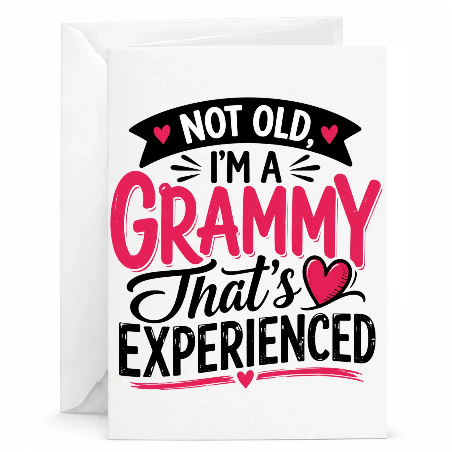 Funny Greeting Card for Not Old Just Experienced Birthday or Appreciation Note Premium Quality Stationery