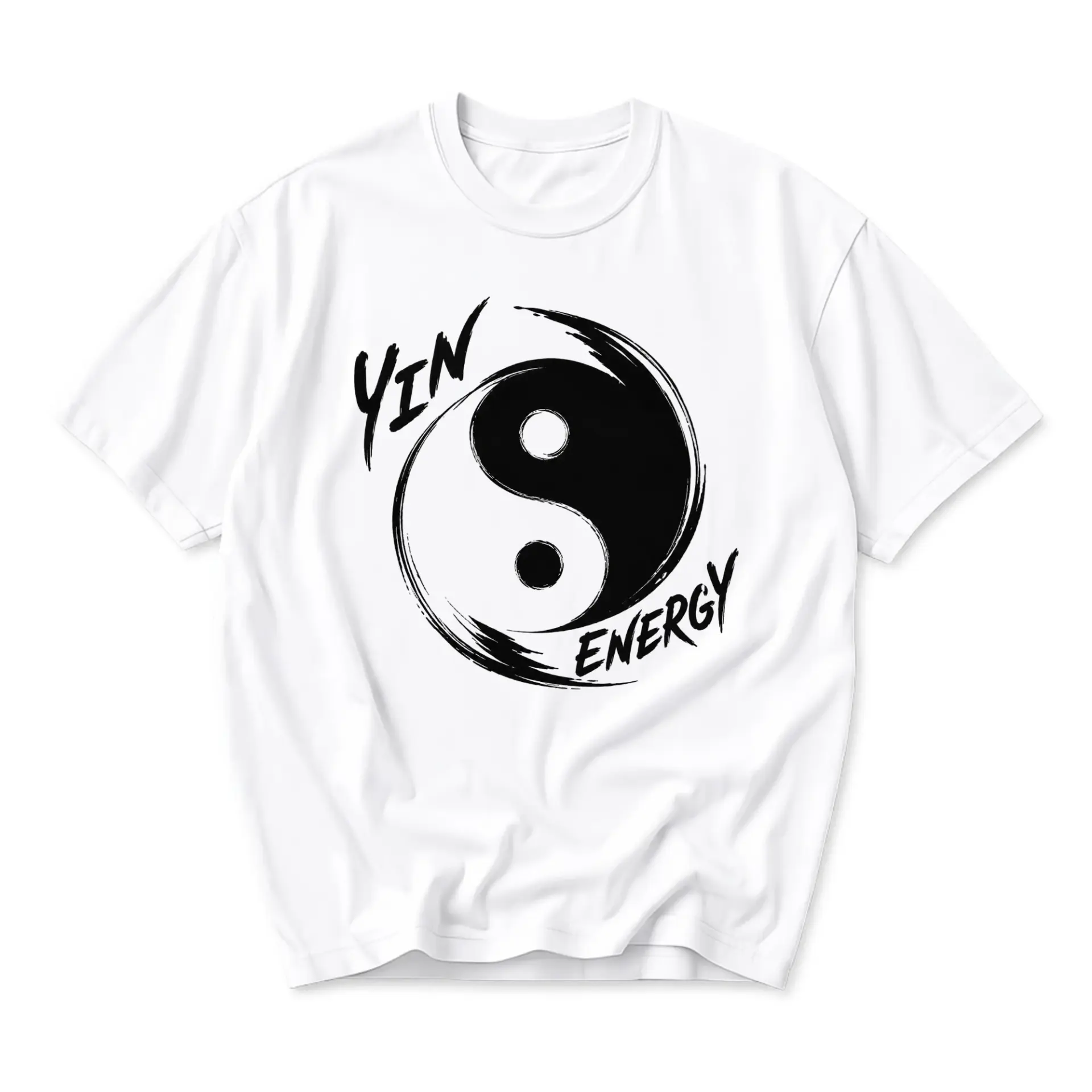 Graphic Tee Yin Energy Symbol Unisex Casual Crew Neck T-Shirt Comfortable Cotton Blend Daily Wear Short Sleeve Top