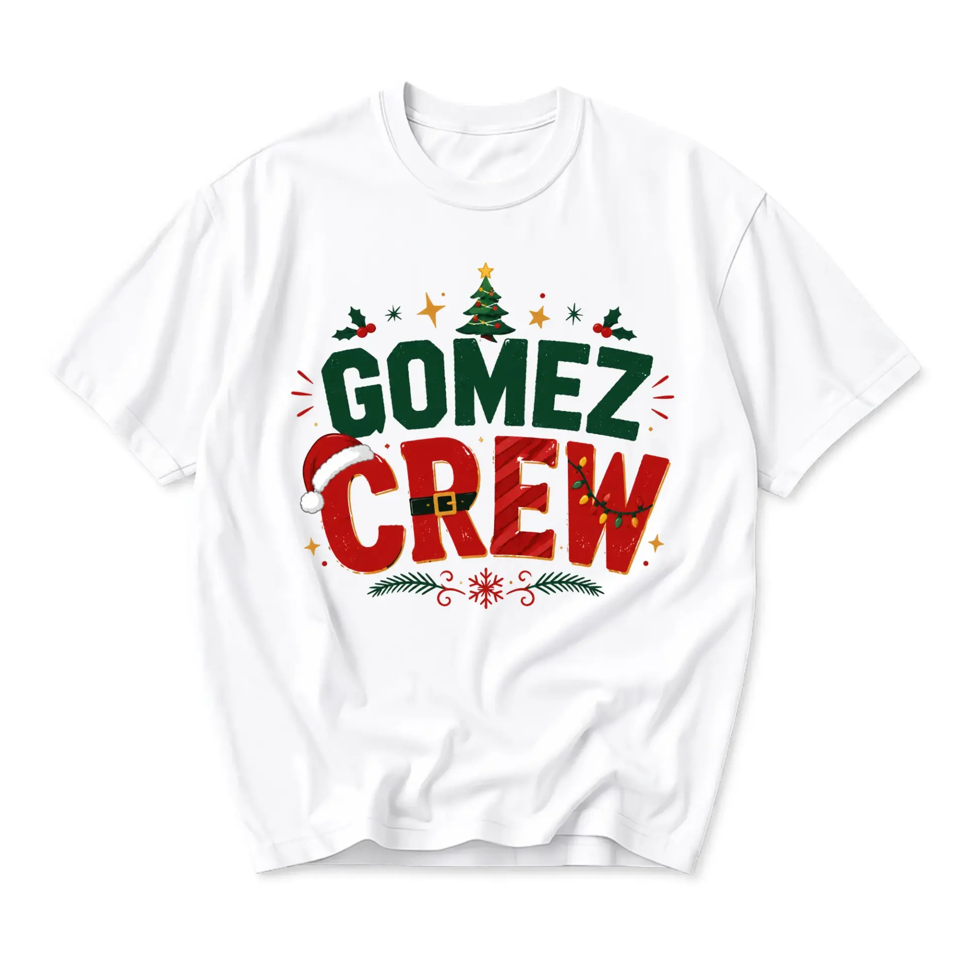 Graphic Tee Gomez Crew Christmas Holiday Shirt Unisex Casual Short Sleeve