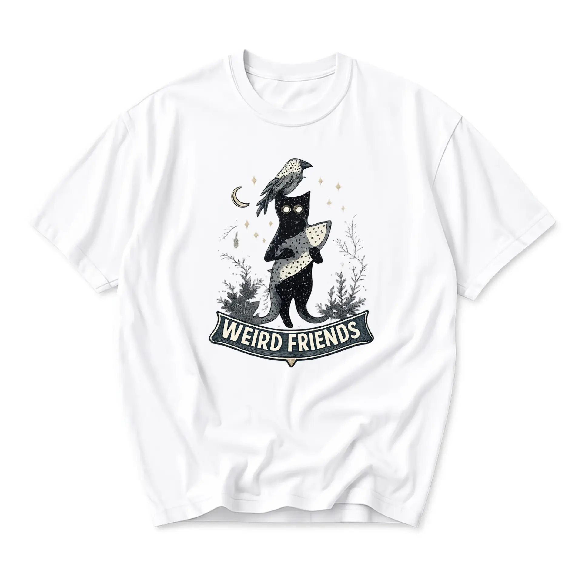 Graphic Tee Unisex Crew Neck Short Sleeve Shirt Featuring Artistic Weird