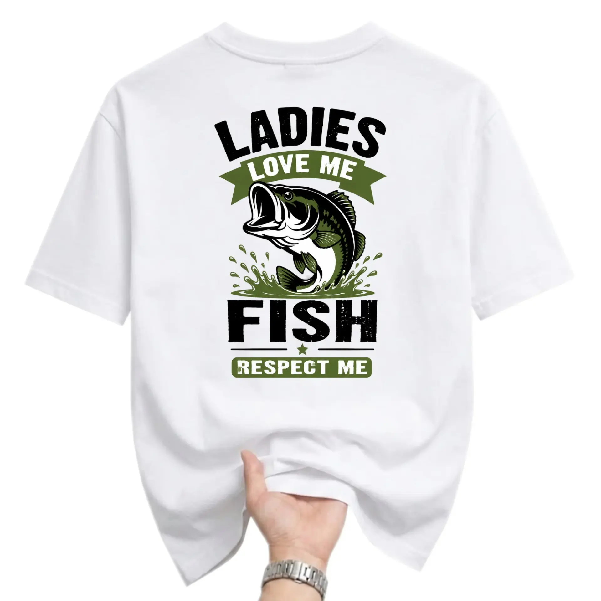 Funny Shirt Ladies Love Me Fish Me Graphic Tee Unisex Crew Neck Casual