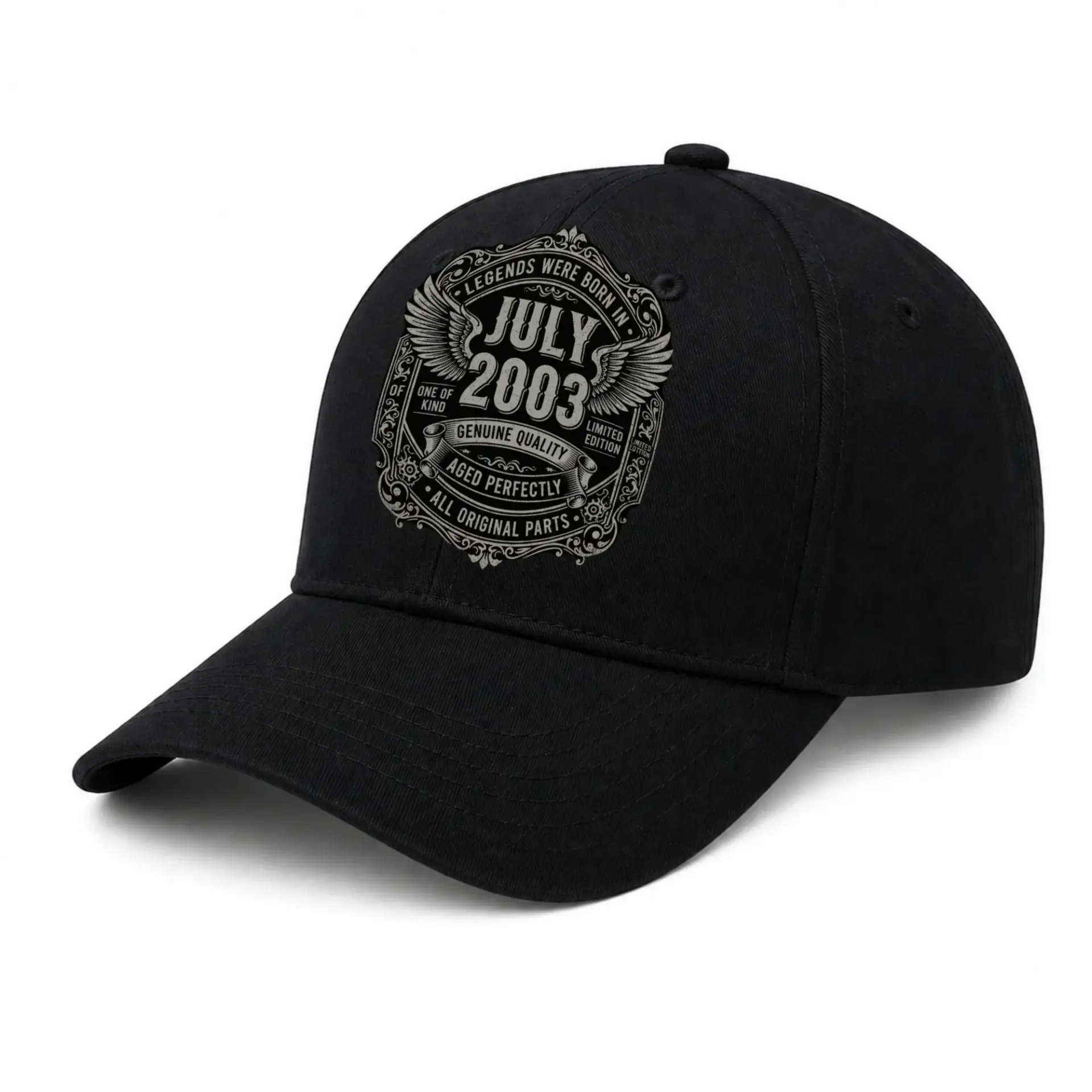Baseball Cap Legends Born in July 2003 Aged to Perfection Graphic Hat