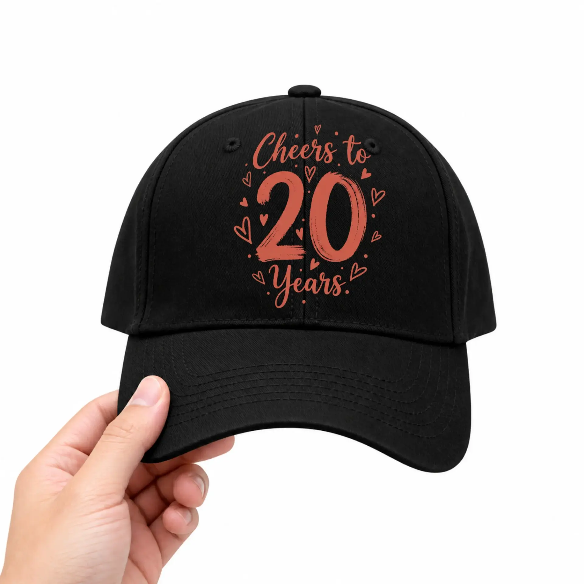 Vinyl Sticker Pack Cheers to 20 Years Anniversary Decorative Decals for Laptops Water Bottles and Personal Items