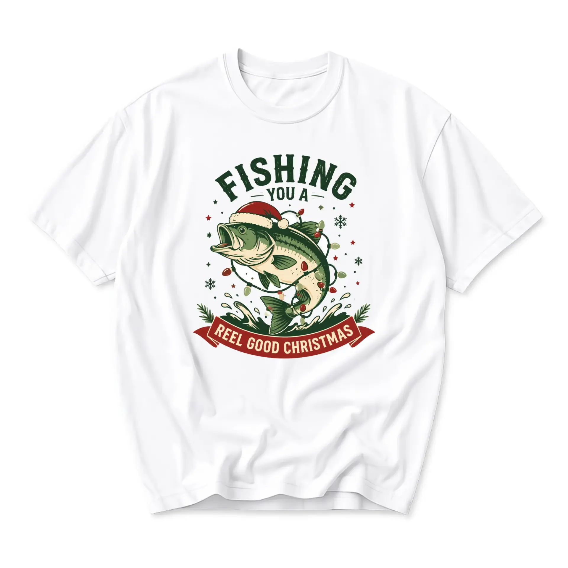 Funny Shirt Fishing You a Reel Good Christmas Graphic Tee Unisex Holiday