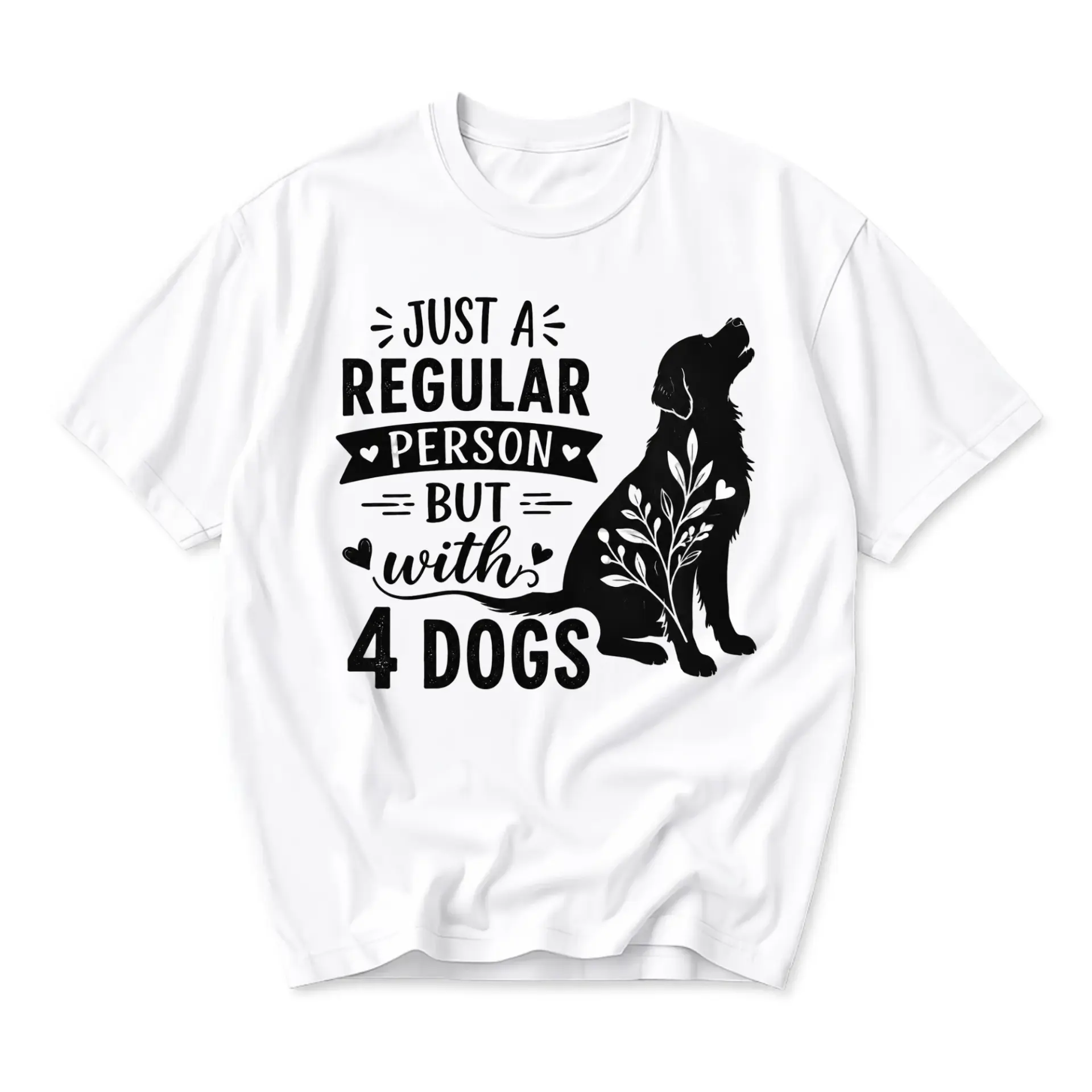 Graphic Tee Just a Regular Person but with 4 Unisex Crew Neck Shirt Casual