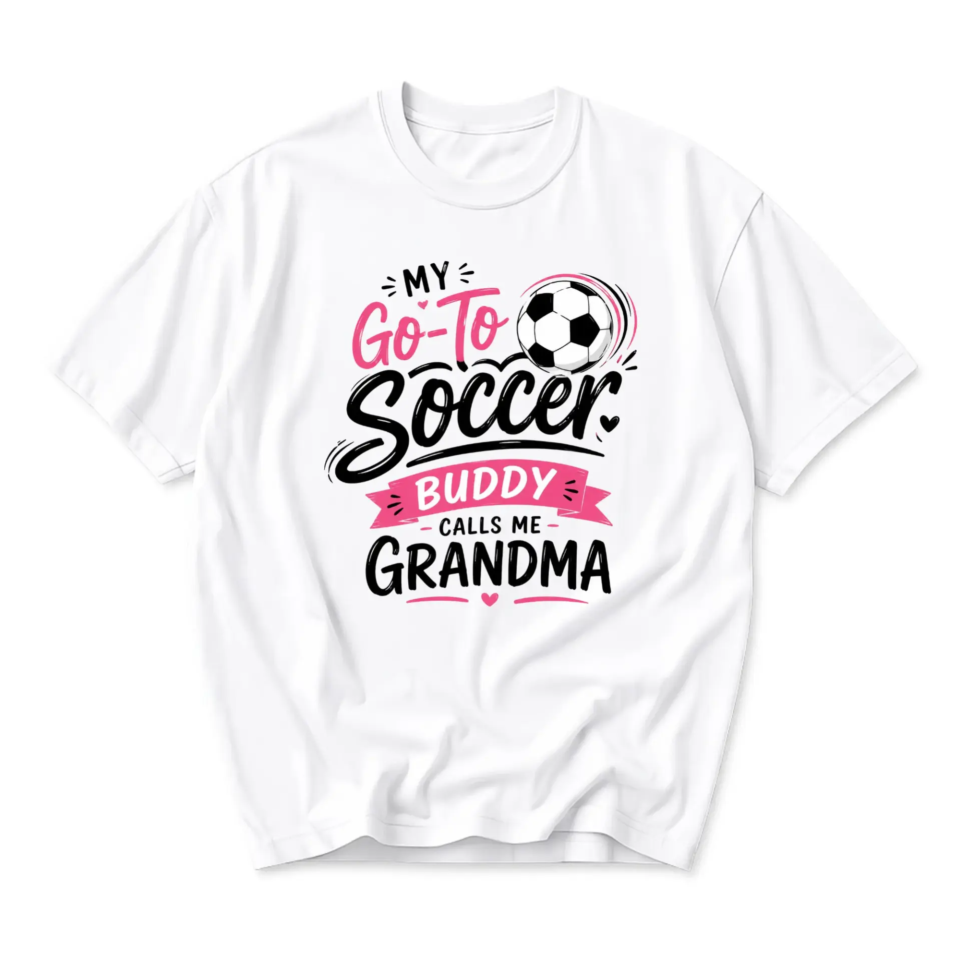 Funny Shirt My Go-To Soccer Calls Me Grandma Graphic Tee Unisex Crew Neck