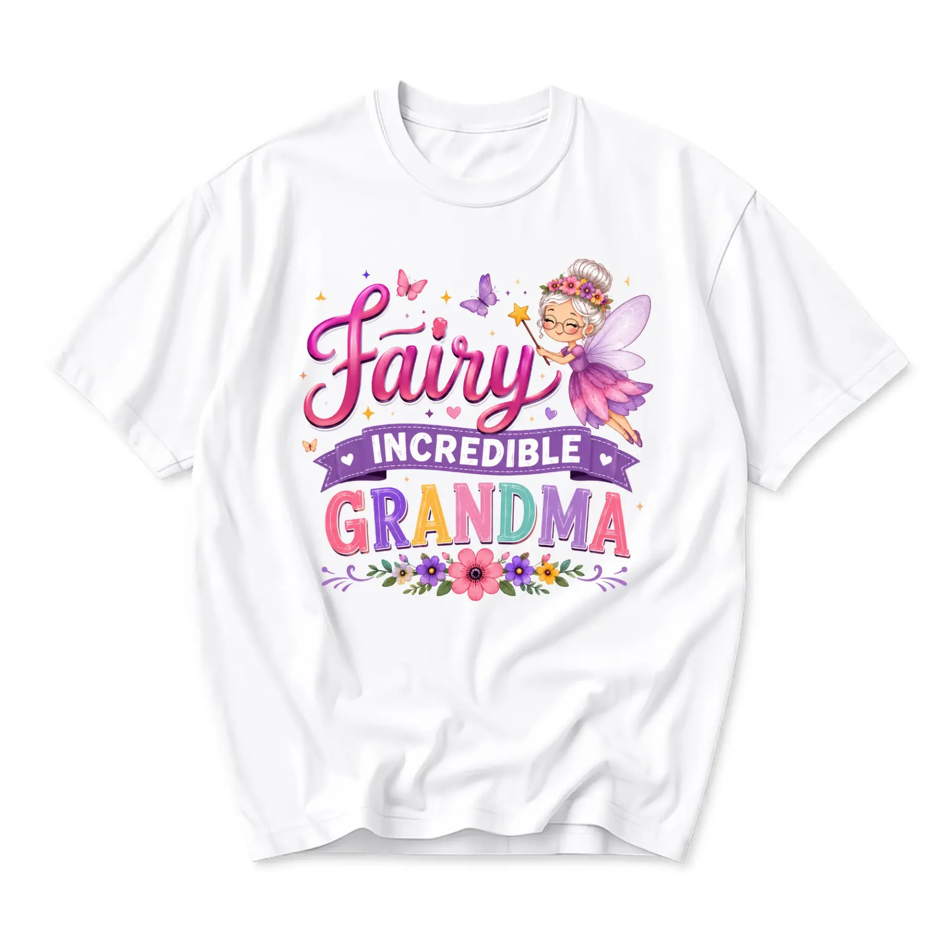 Funny Shirt Fairy Incredible Grandma Graphic Tee Unisex Casual Apparel for