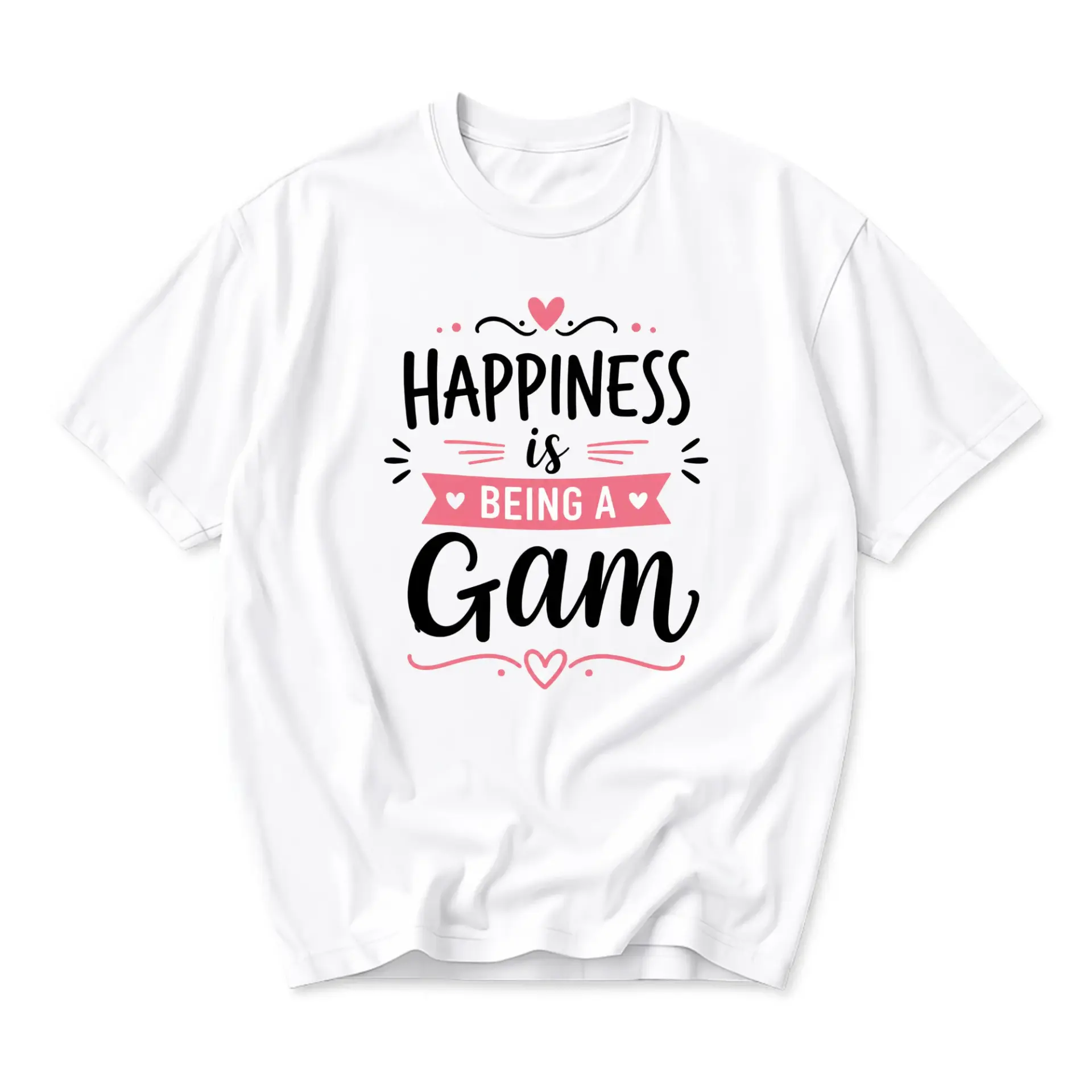Graphic Is Being a Gam Unisex Casual T-Shirt Comfortable Short Sleeve Crew Neck Top with Stylish Print