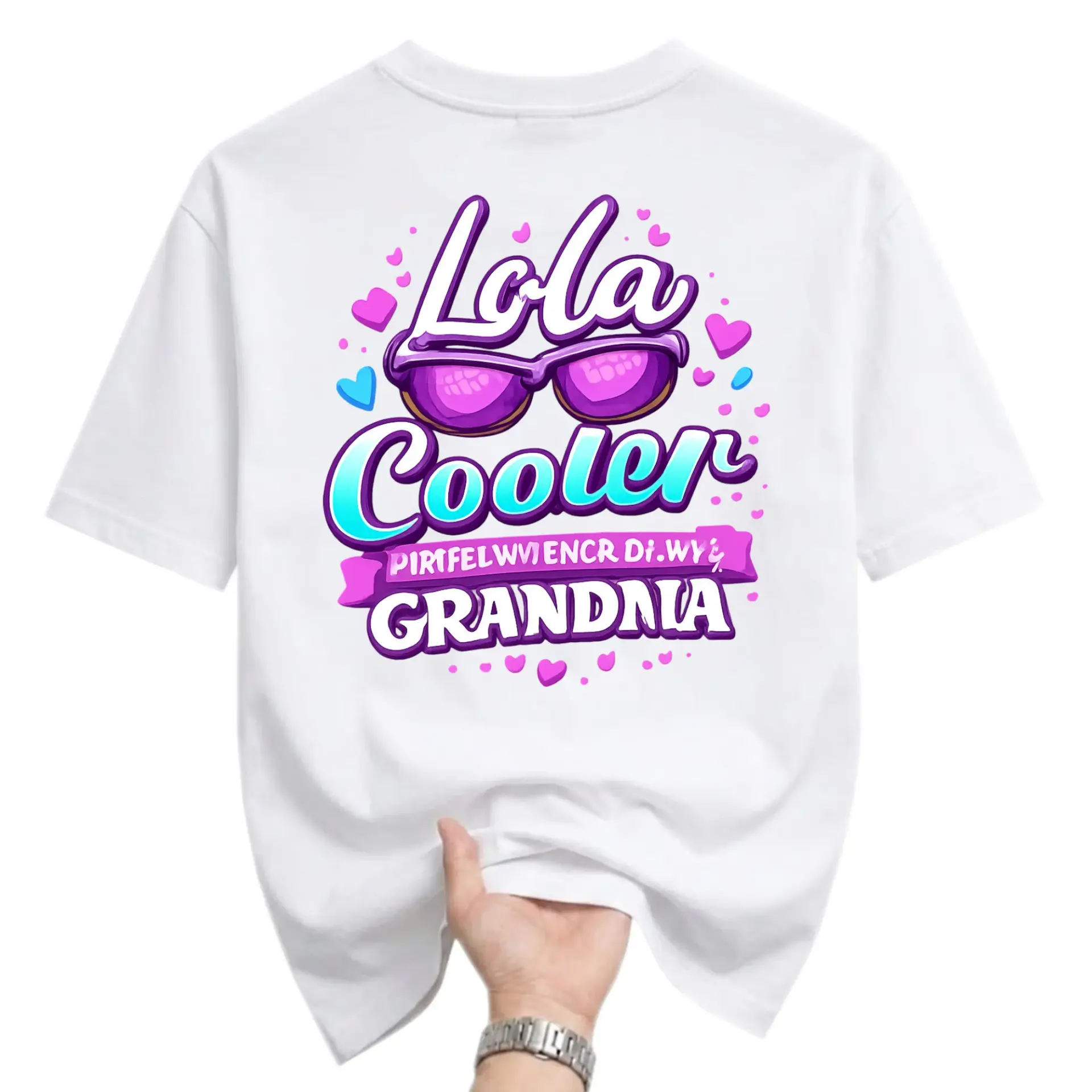 Funny Shirt Lola Than Grandma Graphic Printed Tee Relaxed Fit Unisex Crew