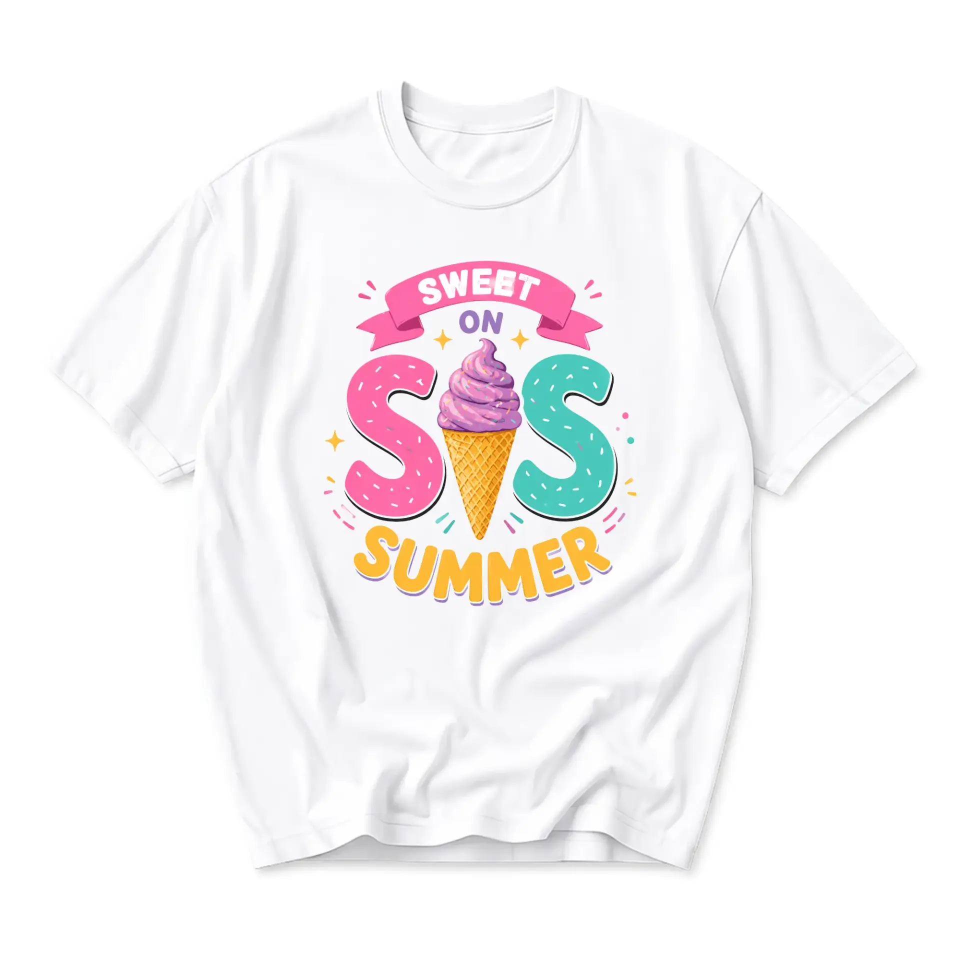 Graphic Tee Sweet on Summer Print Short Sleeve Unisex Cotton Blend Casual