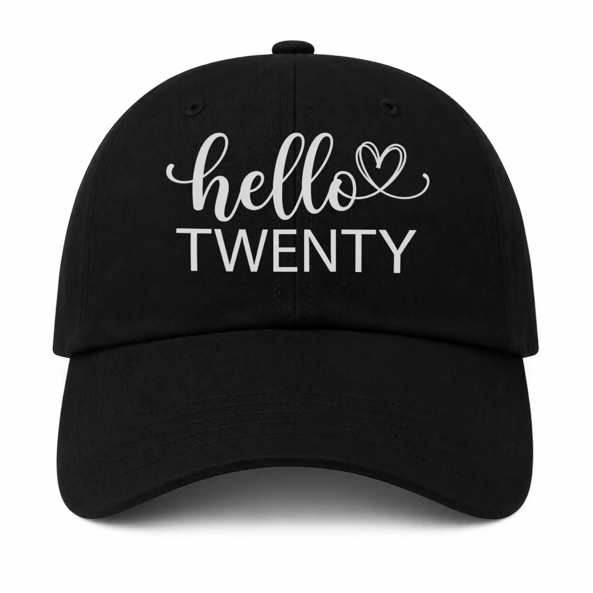 Vinyl Sticker Pack Hello Twenty Birthday Celebration Decals for Water Bottles Laptops and Journals Set of 3 Pieces