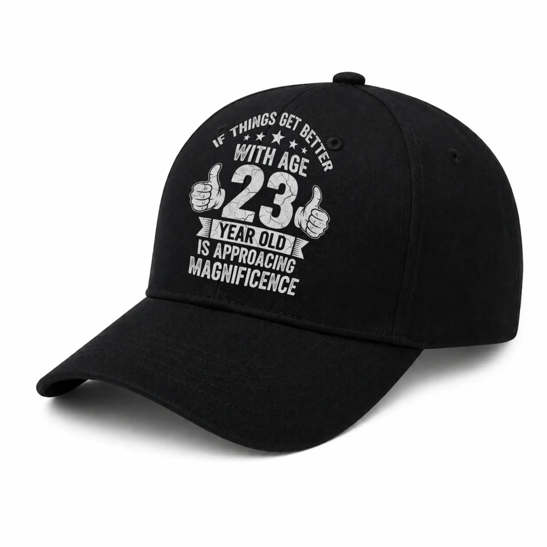 Baseball Cap Funny 23 Year Old Birthday Gift Aesthetic Embroidered Hat