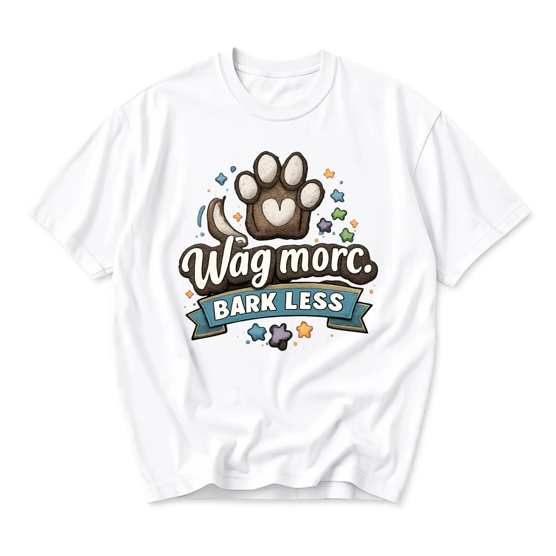 Funny Shirt Wag Morc Less Graphic Printed Tee Unisex Crew Neck Casual