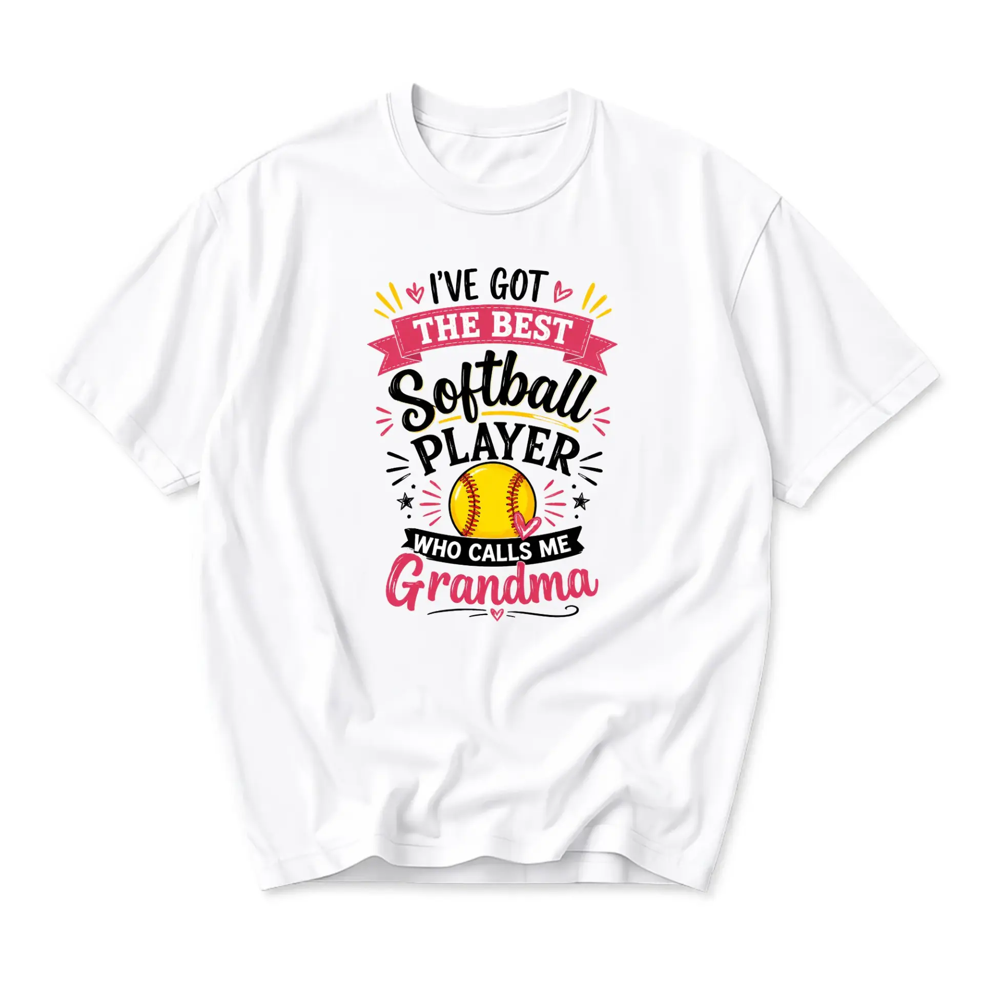 Funny Shirt Softball Grandma Graphic Tee for Women Casual Everyday Apparel Soft Cotton Crew Neck Top Sports Fans