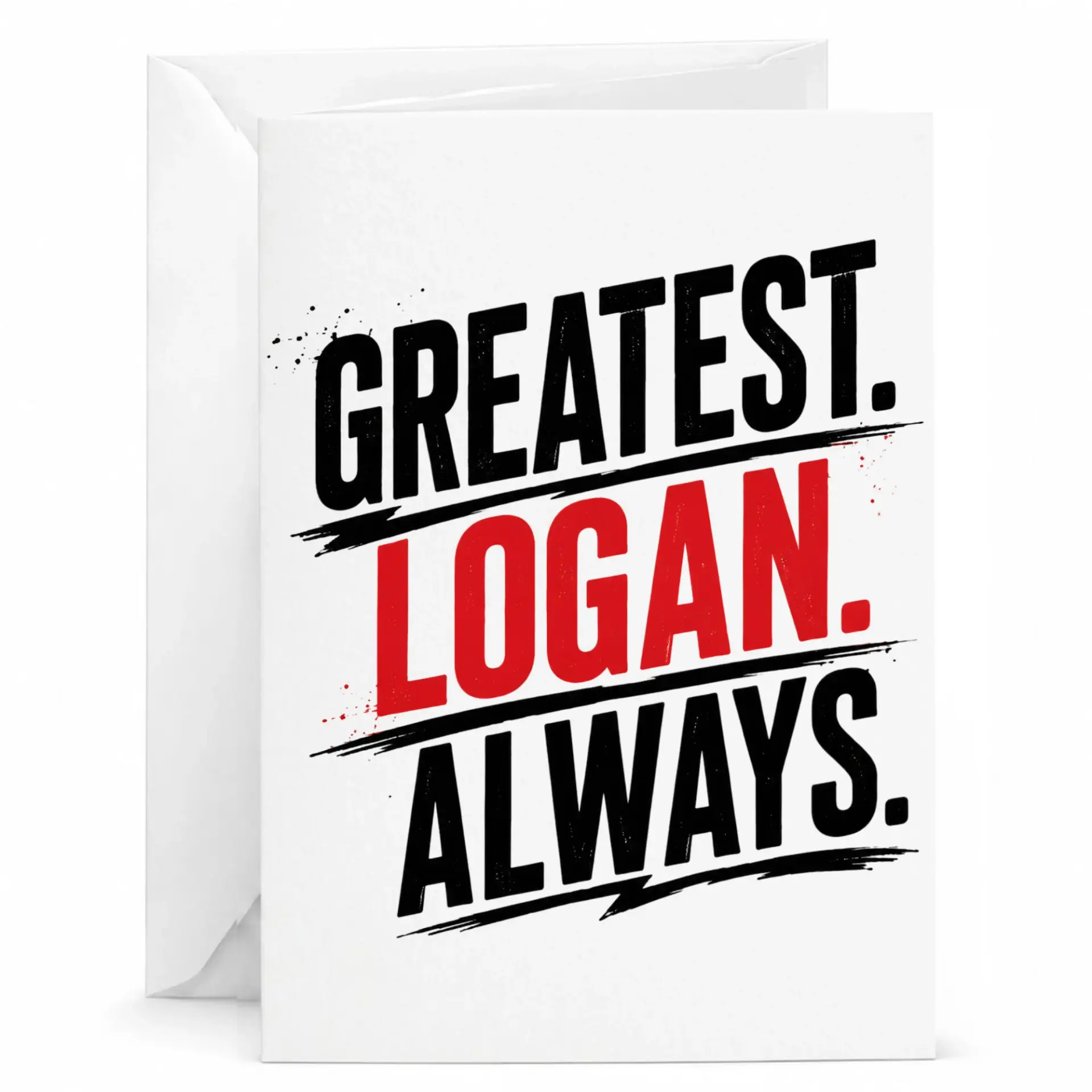 Greeting Card Greatest Logan Always Personalized Name Gift Card for Birthdays and Special Occasions