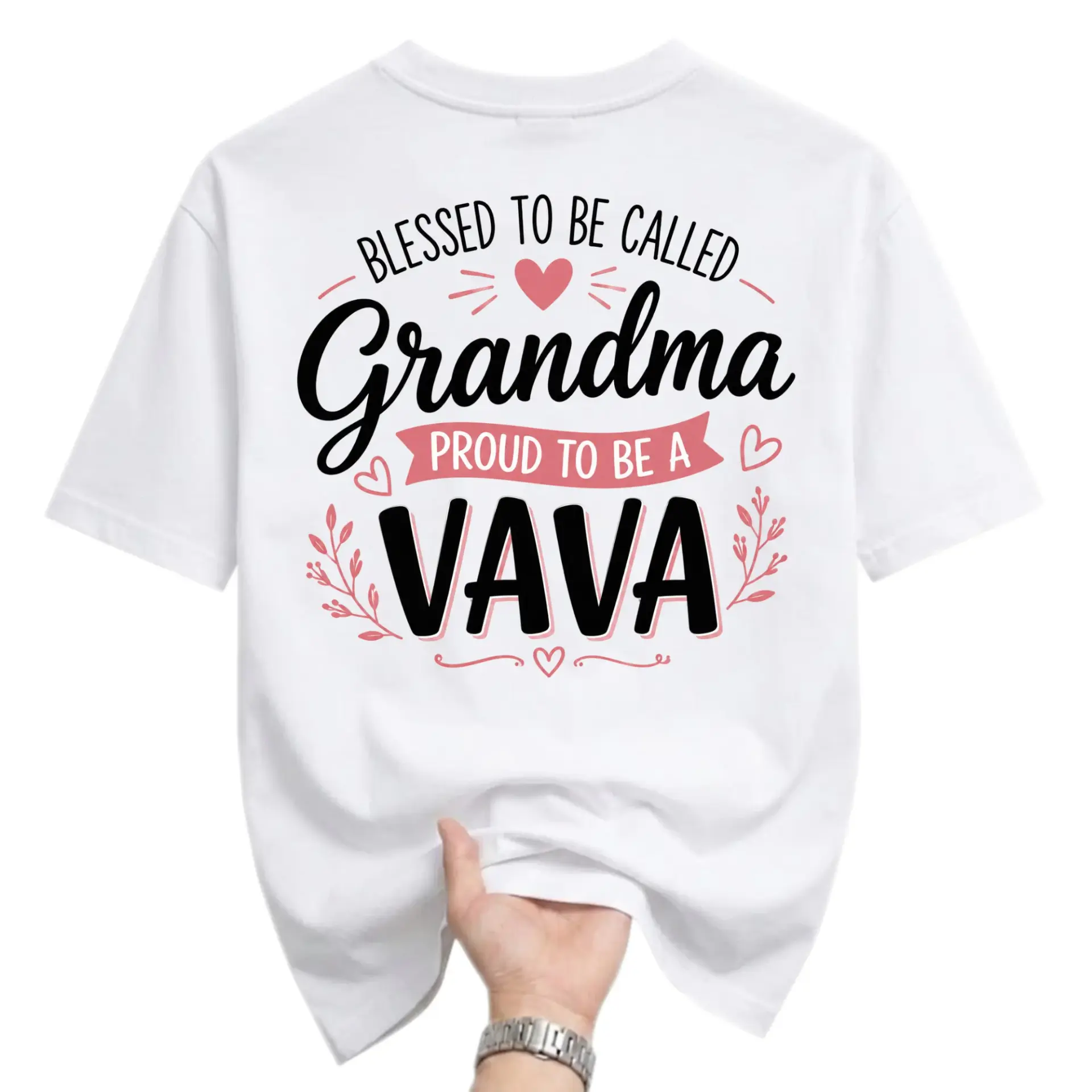 Graphic Tee Blessed to Be Called Grandma Proud to Be a Unisex Crew Neck Casual Everyday Expression Shirt