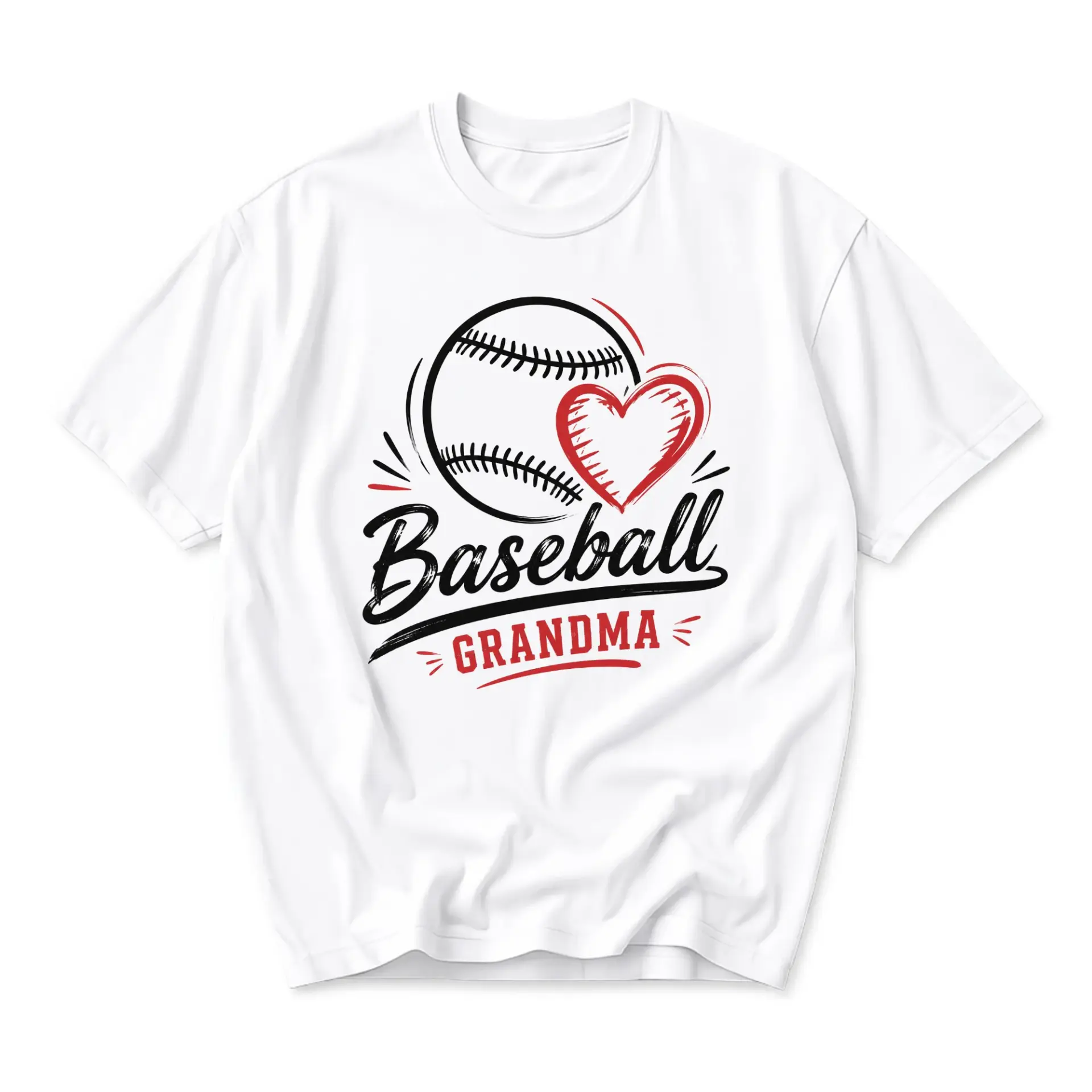 Graphic Tee Baseball Grandma Shirt Unisex Cotton Crew Neck Casual Top for Sports Fans and Everyday Comfortable Wear