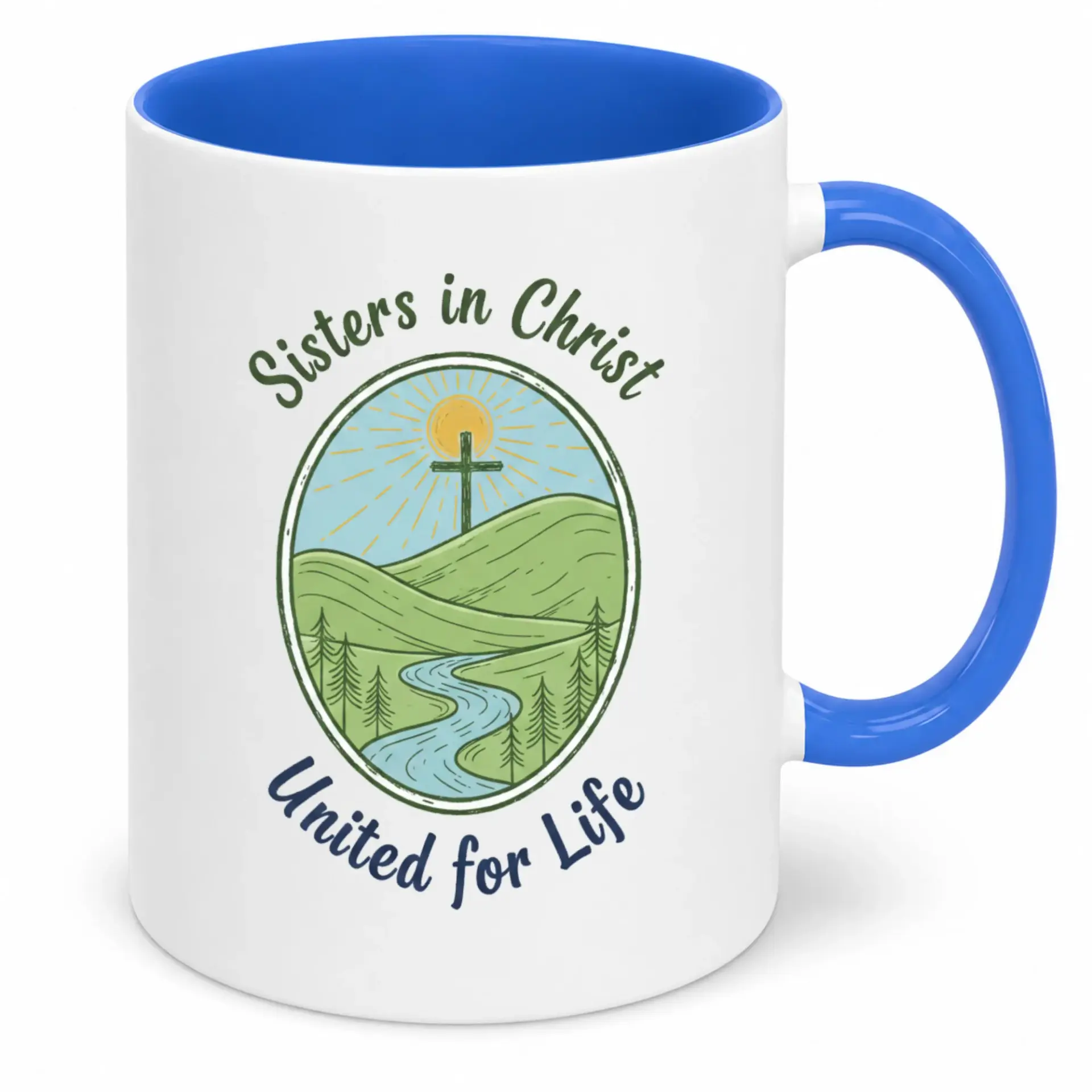 in United for Life Religious Coffee Mug Inspirational Ceramic Cup with Design Christian Gift Women