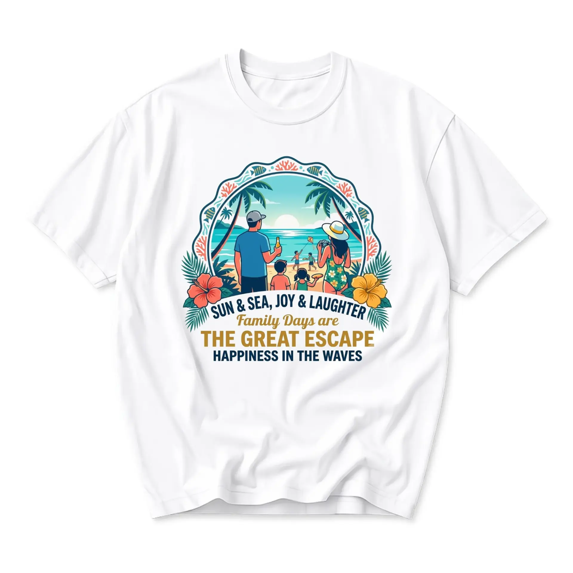 Graphic Tee Unisex Casual Beach Vacation Apparel Summer Holiday Print Top for Men and Women Cotton Blend Shirt