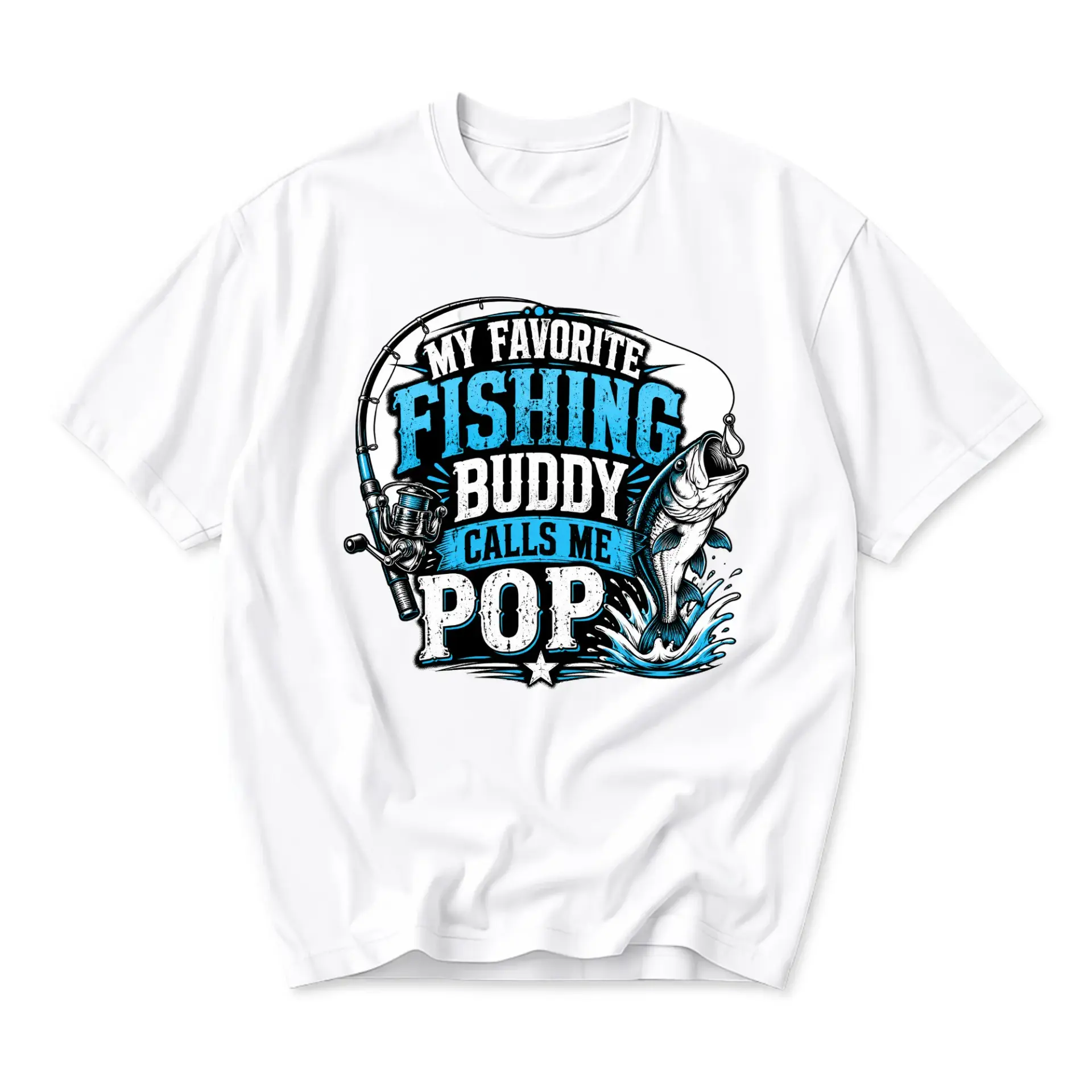 Funny Shirt for Grandpas Fishing Enthusiasts My Favorite Calls Me Graphic Tee Casual Unisex Top