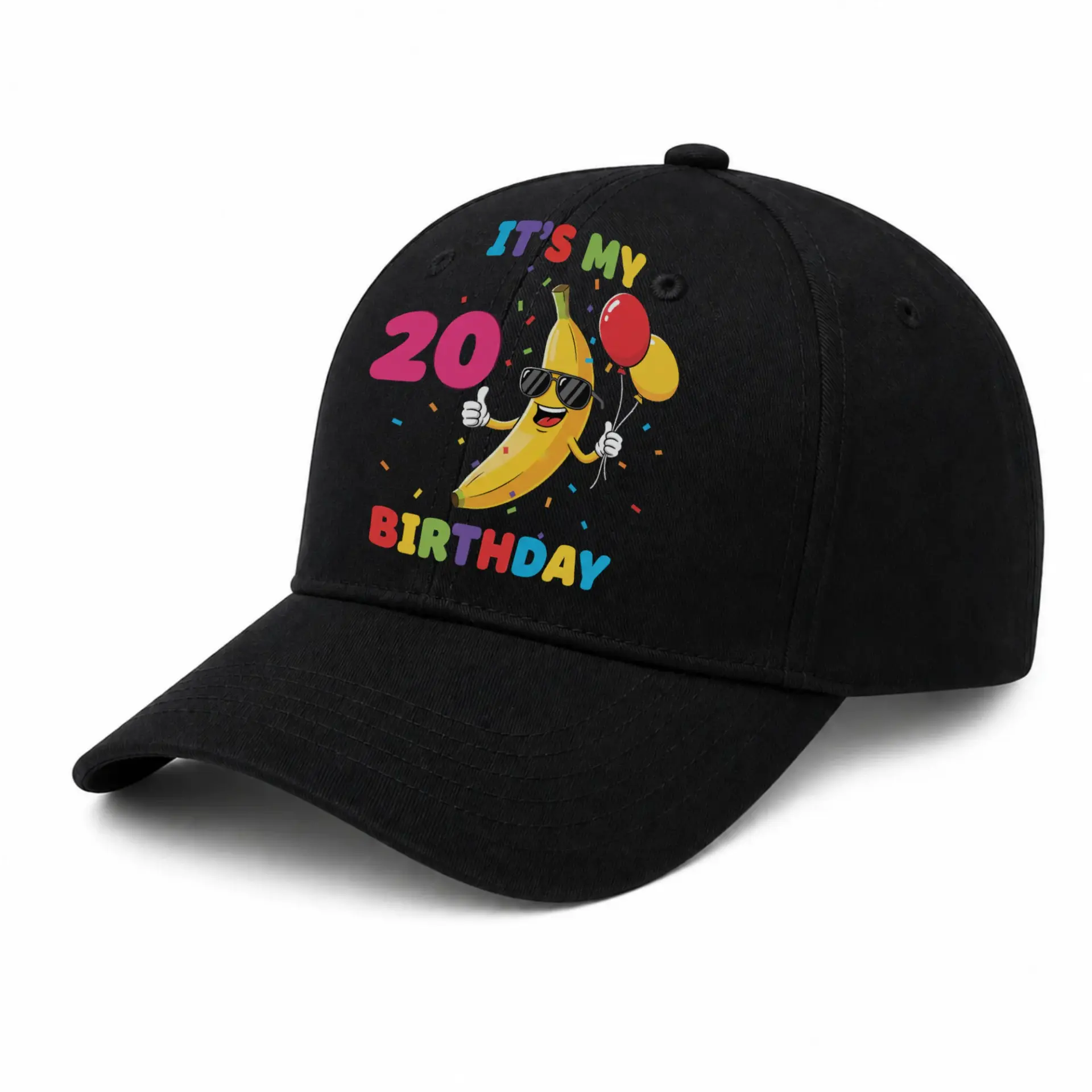 Vinyl Sticker Pack 20th Birthday Celebration Design Funny Banana Character Decals for Personalizing Accessories
