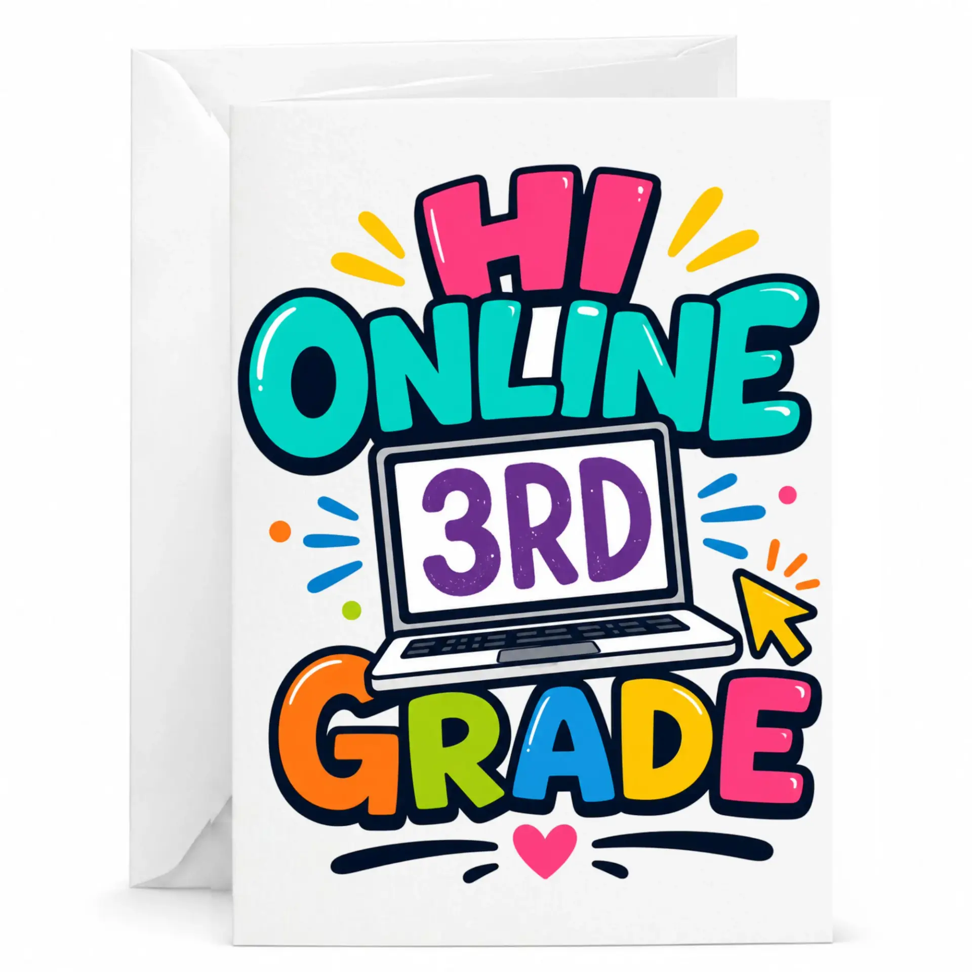 Funny Online Card for Third Education Enthusiasts Unique Motivational Greeting with Matching Envelope