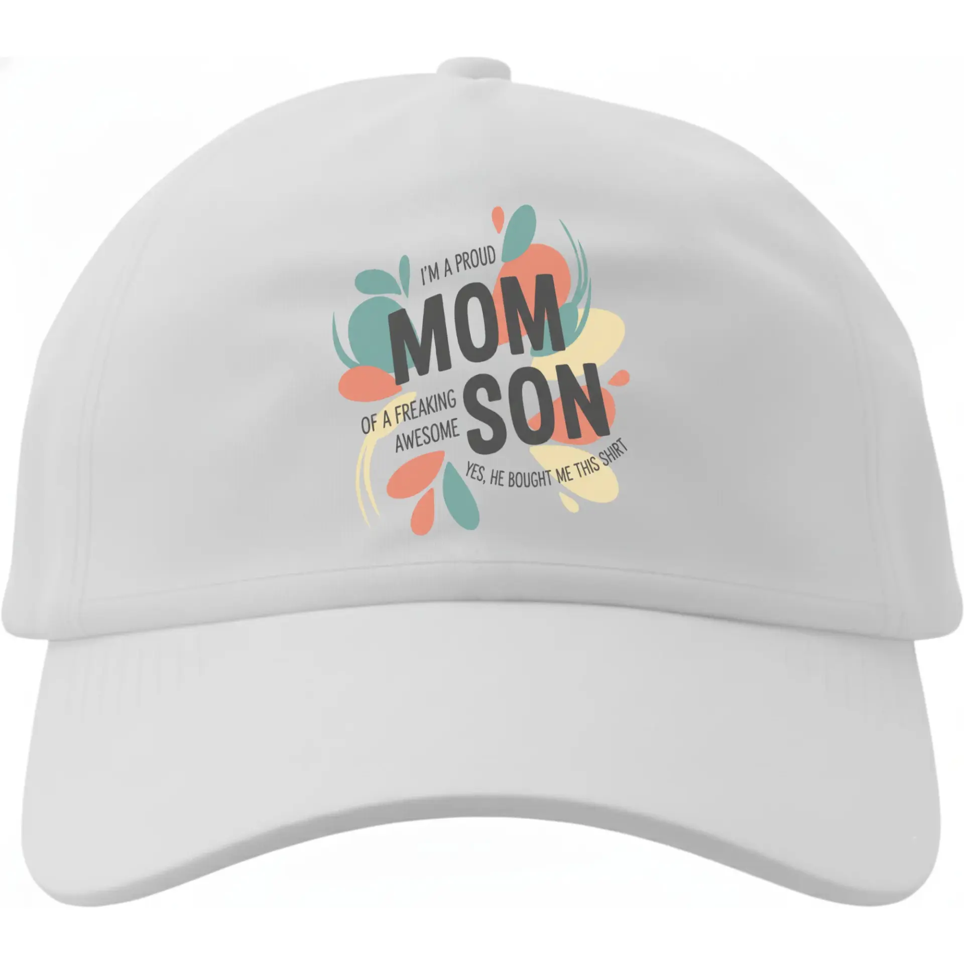 Dad Hat Baseball Cap Featuring Proud Mom of a Freaking Awesome Son Graphic Print Casual Cotton Headwear Accessory