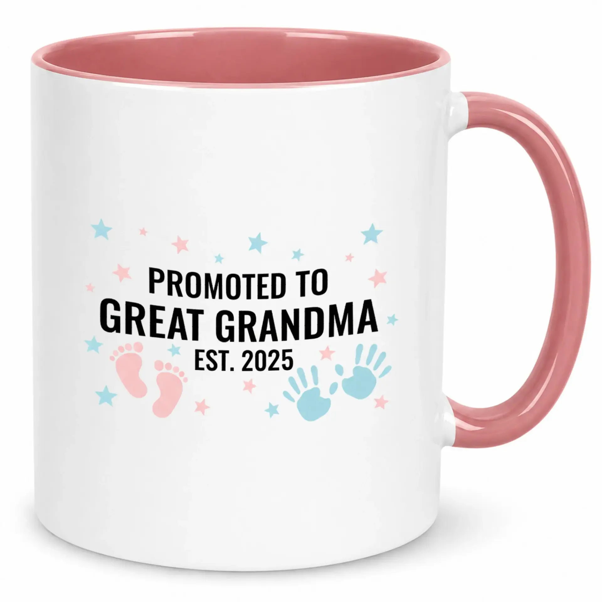 Ceramic Coffee Mug for New Great Grandma 2025 Pregnancy Announcement Gift Promoted to Est. Baby Drinkware