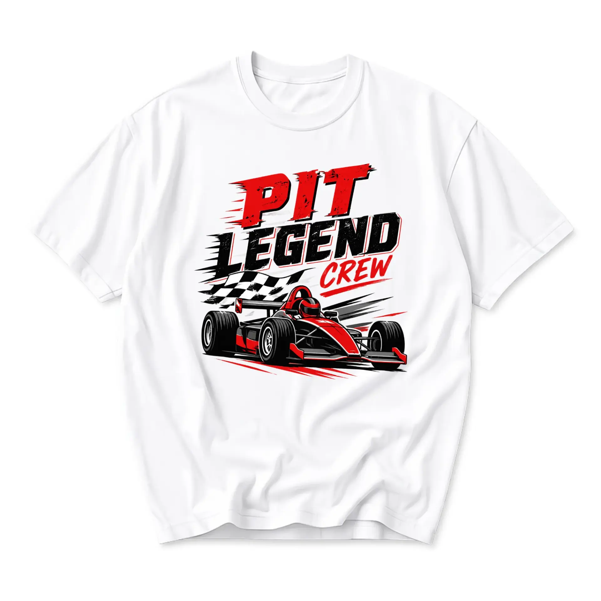 Graphic Tee Pit Legend Crew Unisex T-Shirt Motorsports Racing Theme Apparel Comfortable Everyday Casual Wear Top White