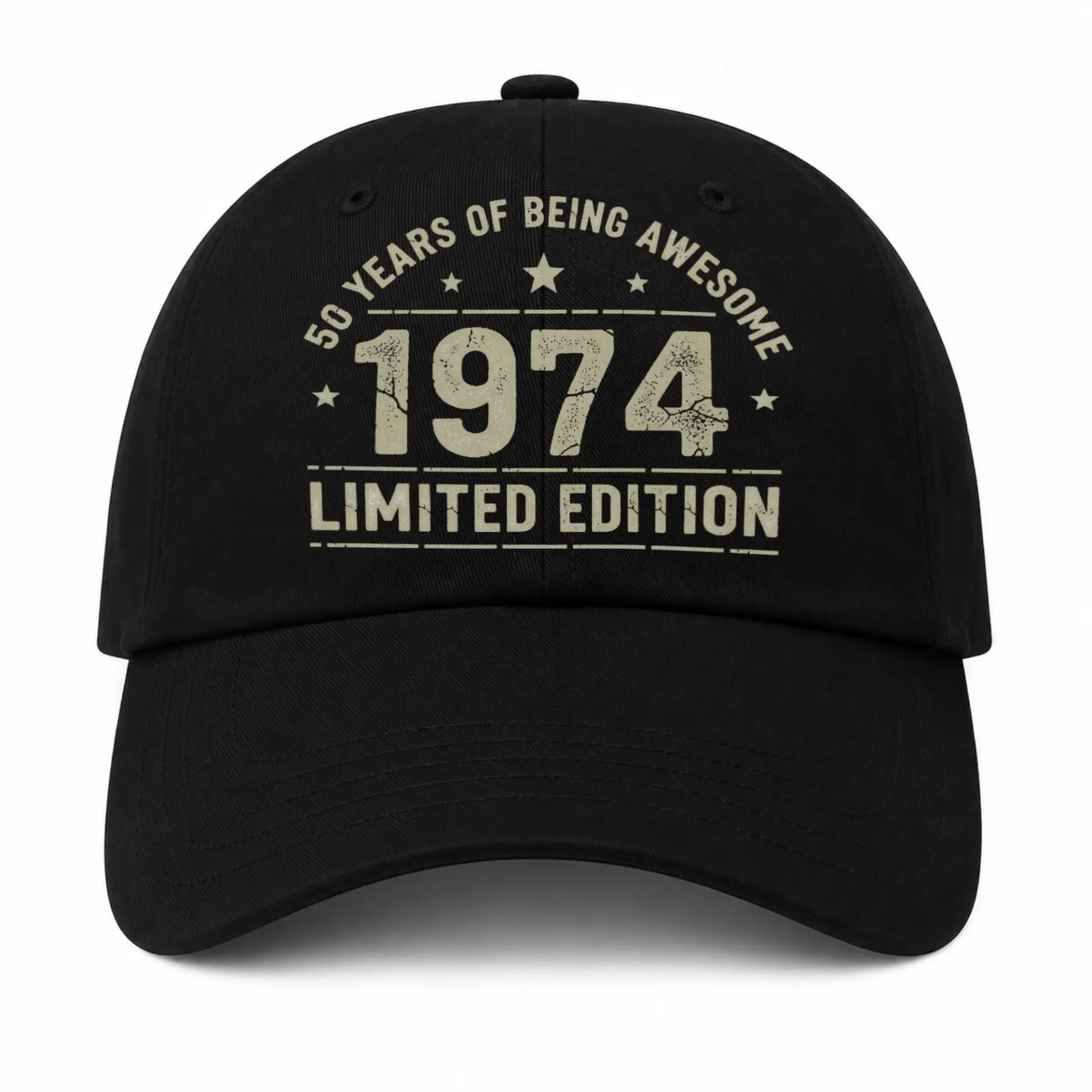 Baseball Cap Vintage Born in 1974 Design Embroidered Adult Hat Gift
