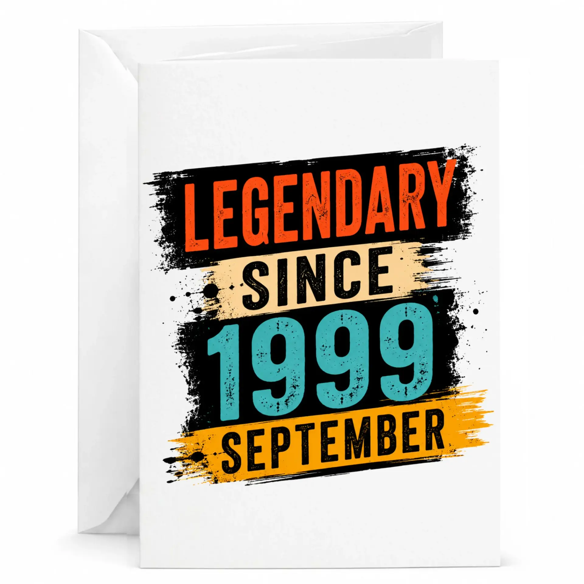 Birthday Card Legendary Since September 1999 Vintage Style Greeting Card for Milestone Birthdays and Celebrations