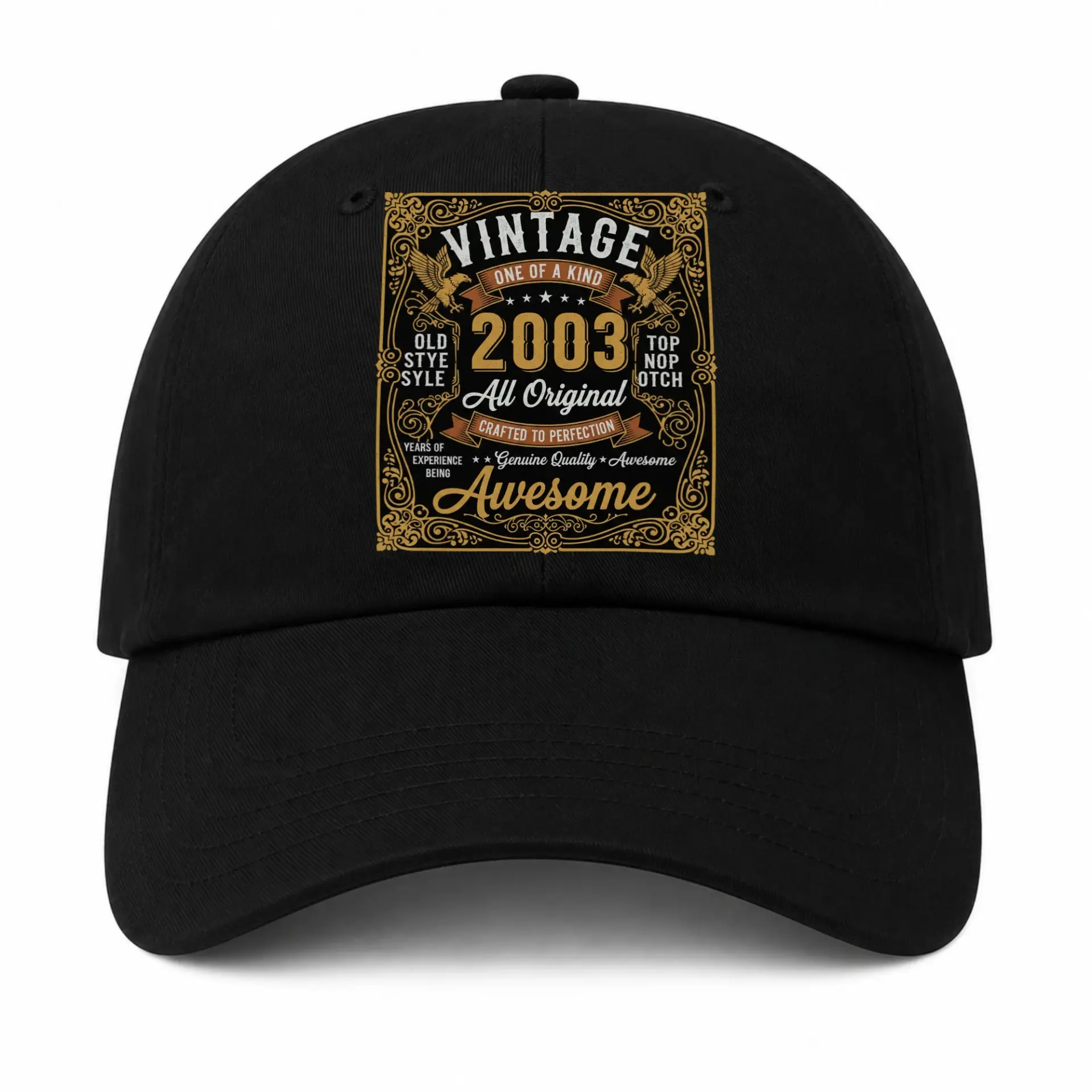 Baseball Cap Vintage 2003 Graphic Print Cotton Hat for Men and Women